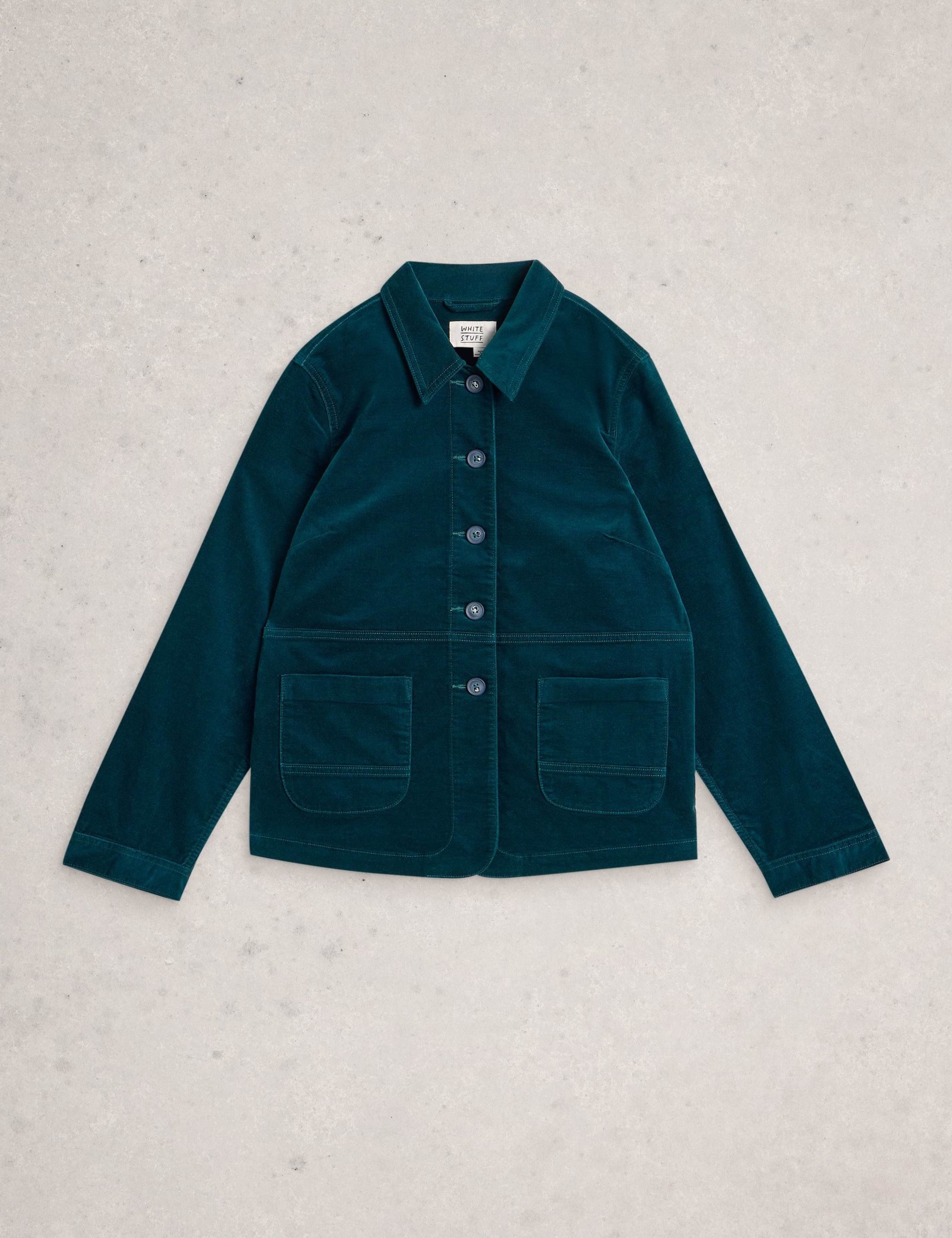 Pure Cotton Relaxed Velvet Jacket 2 of 5