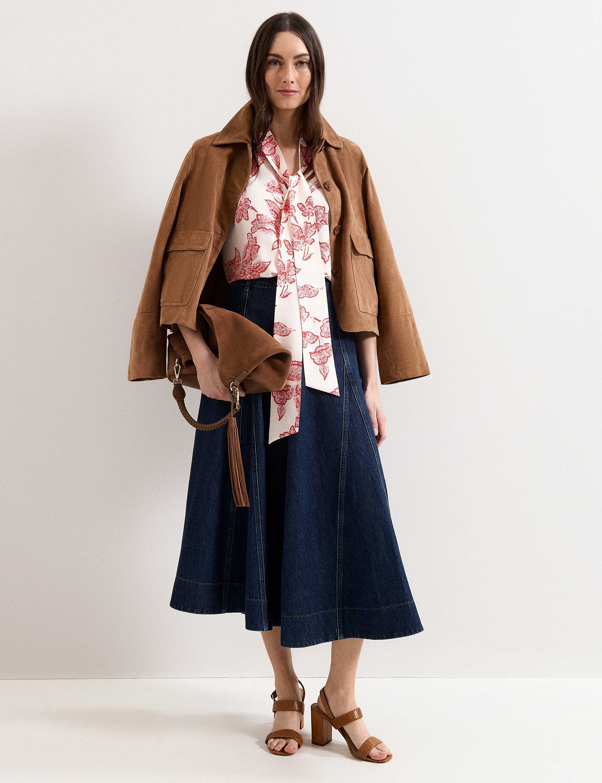 Floral Tie Neck Blouse 4 of 6