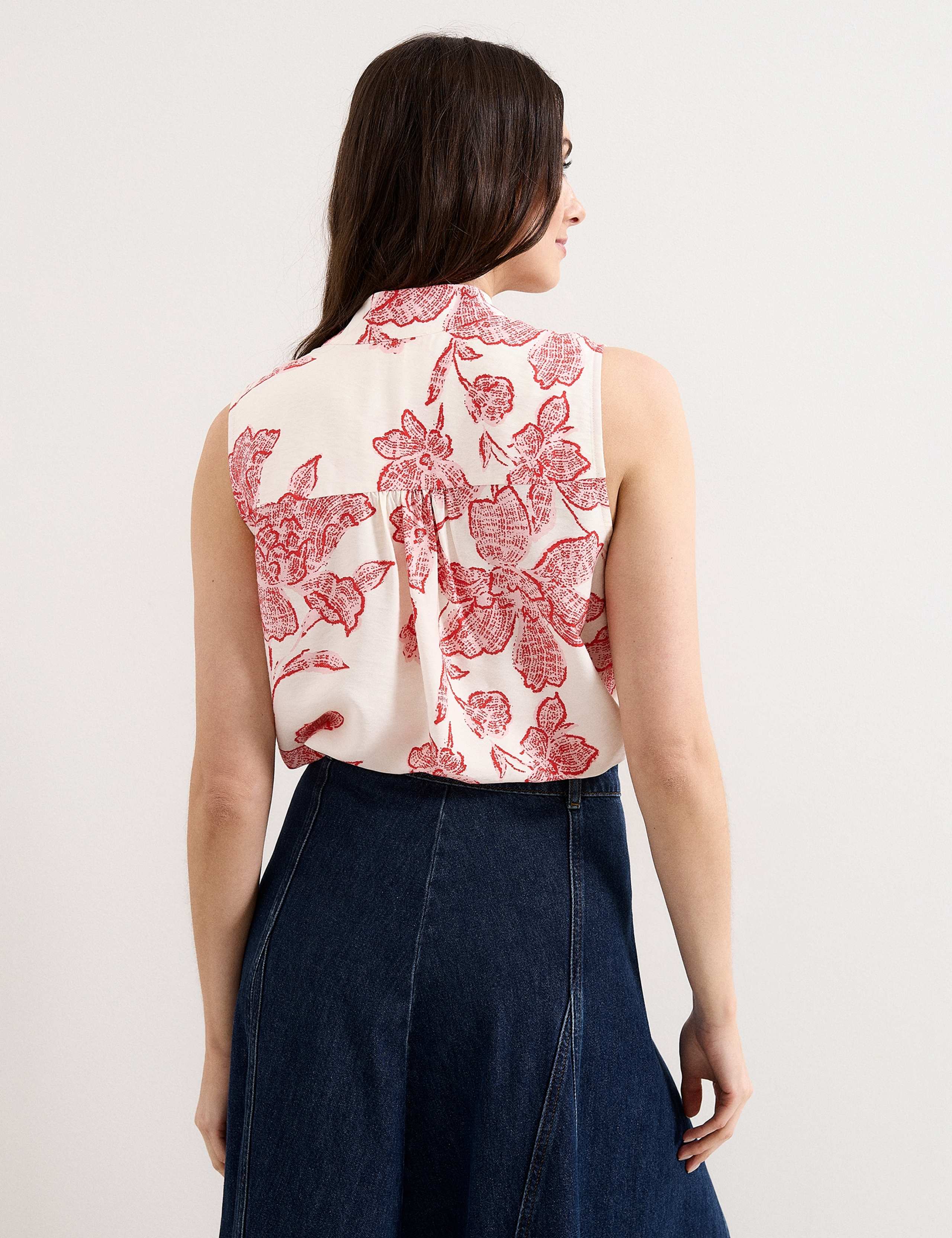 Floral Tie Neck Blouse 5 of 6