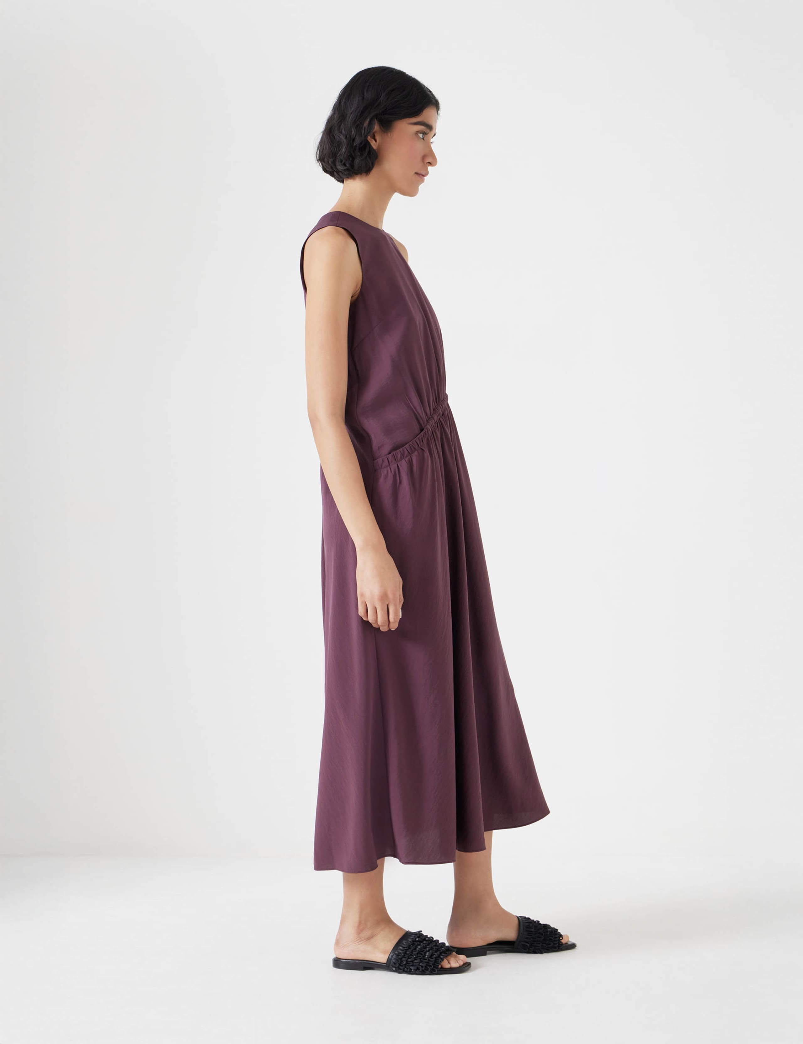 Sleeveless Midi Waisted Dress 3 of 4