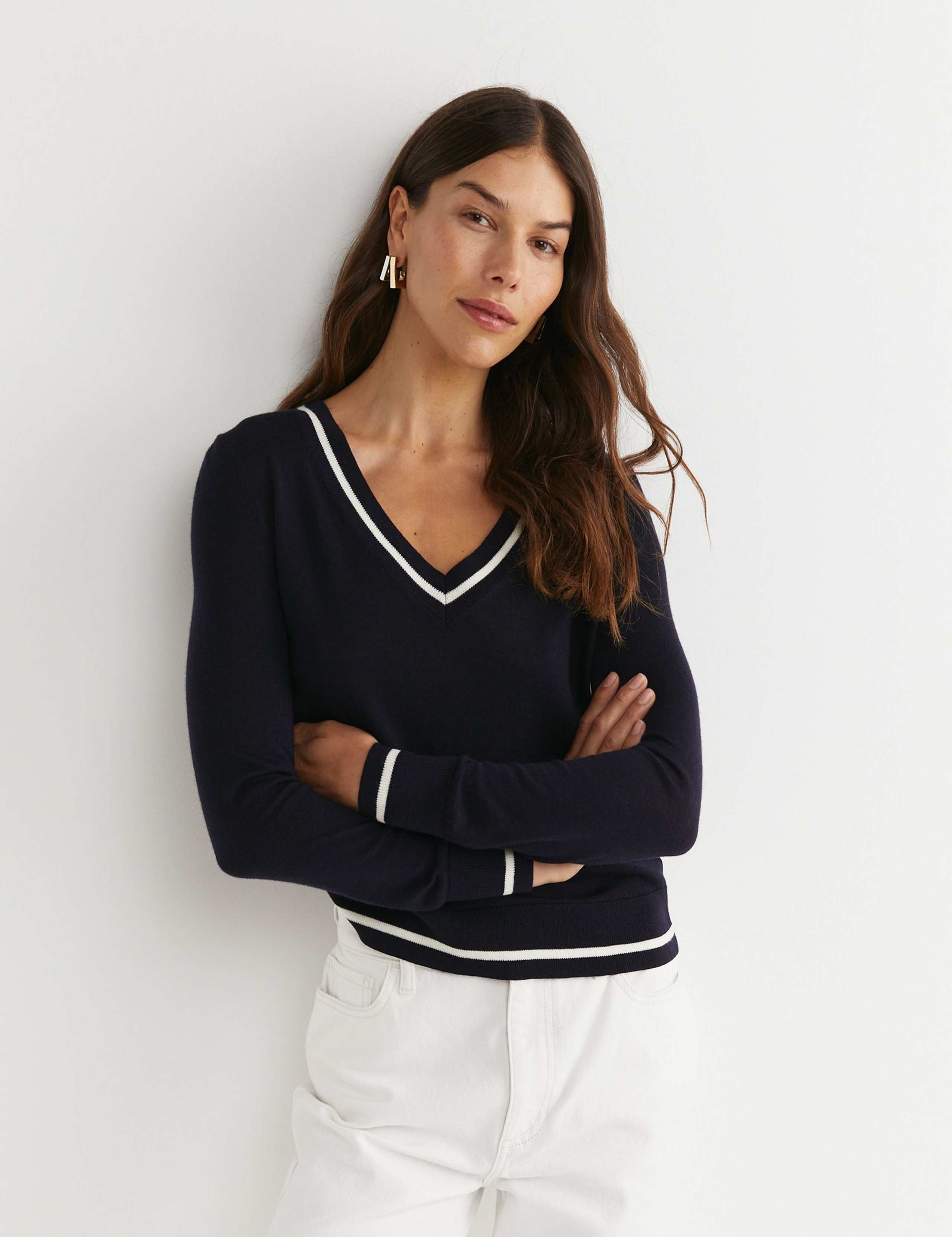 Pure Merino Wool V-Neck Jumper 3 of 5