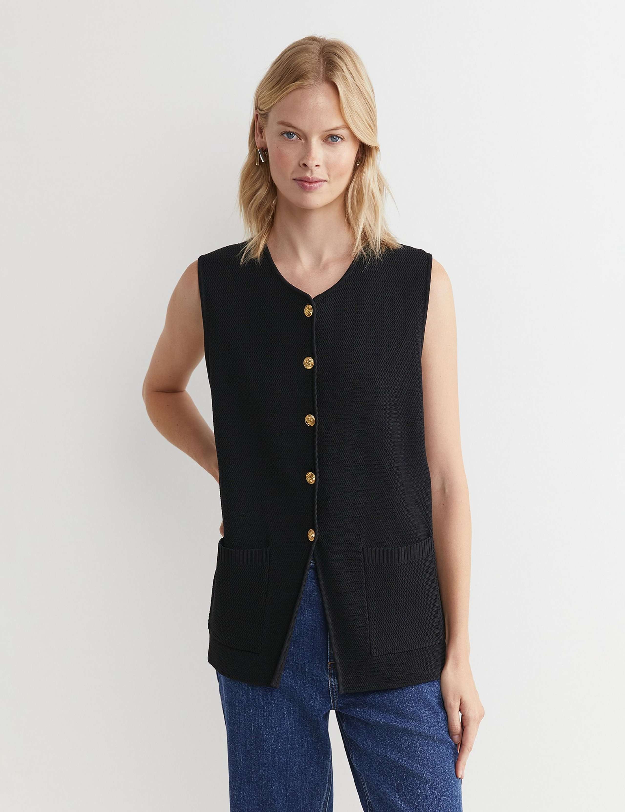 Button Through Knitted Vest 2 of 4