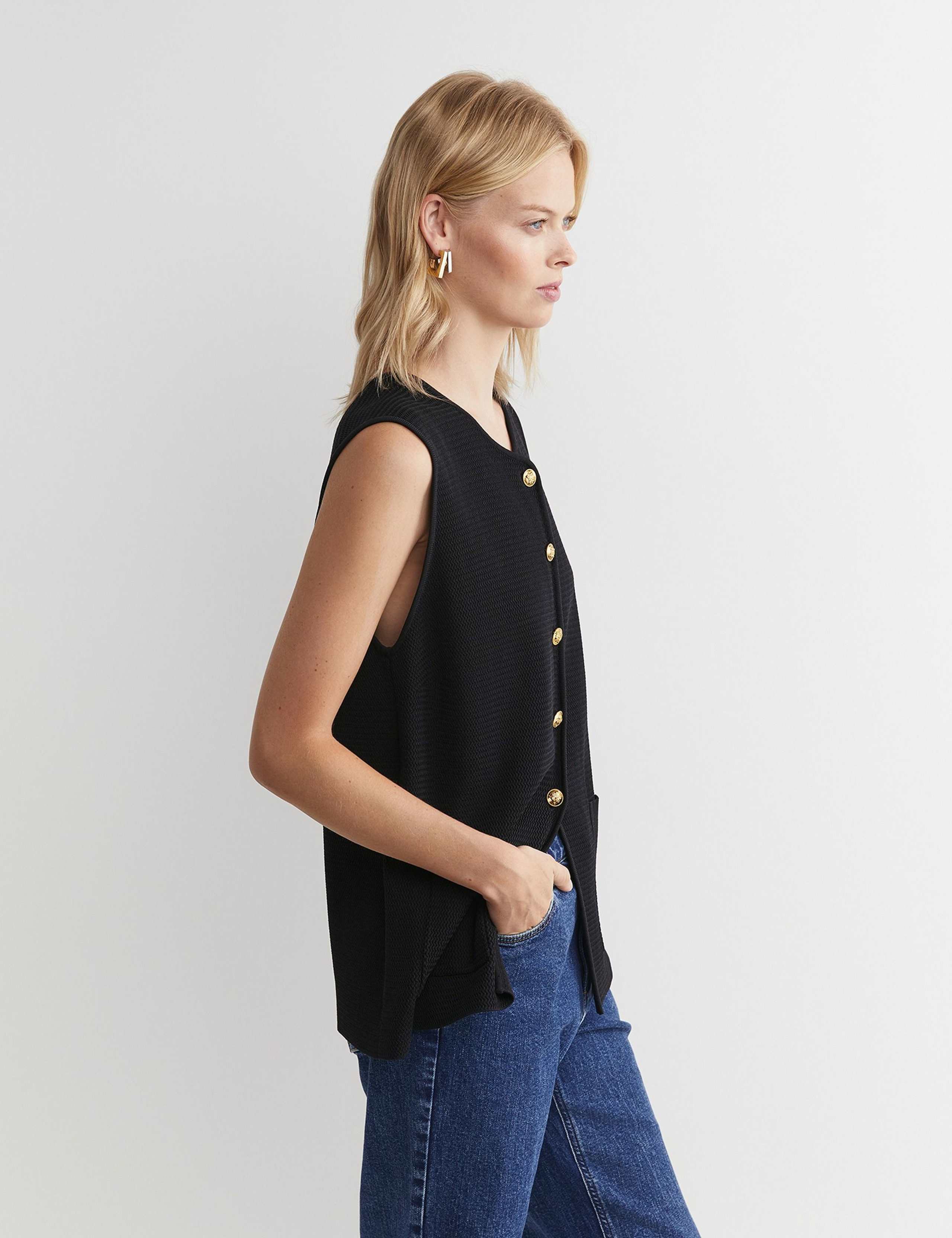Button Through Knitted Vest 3 of 4