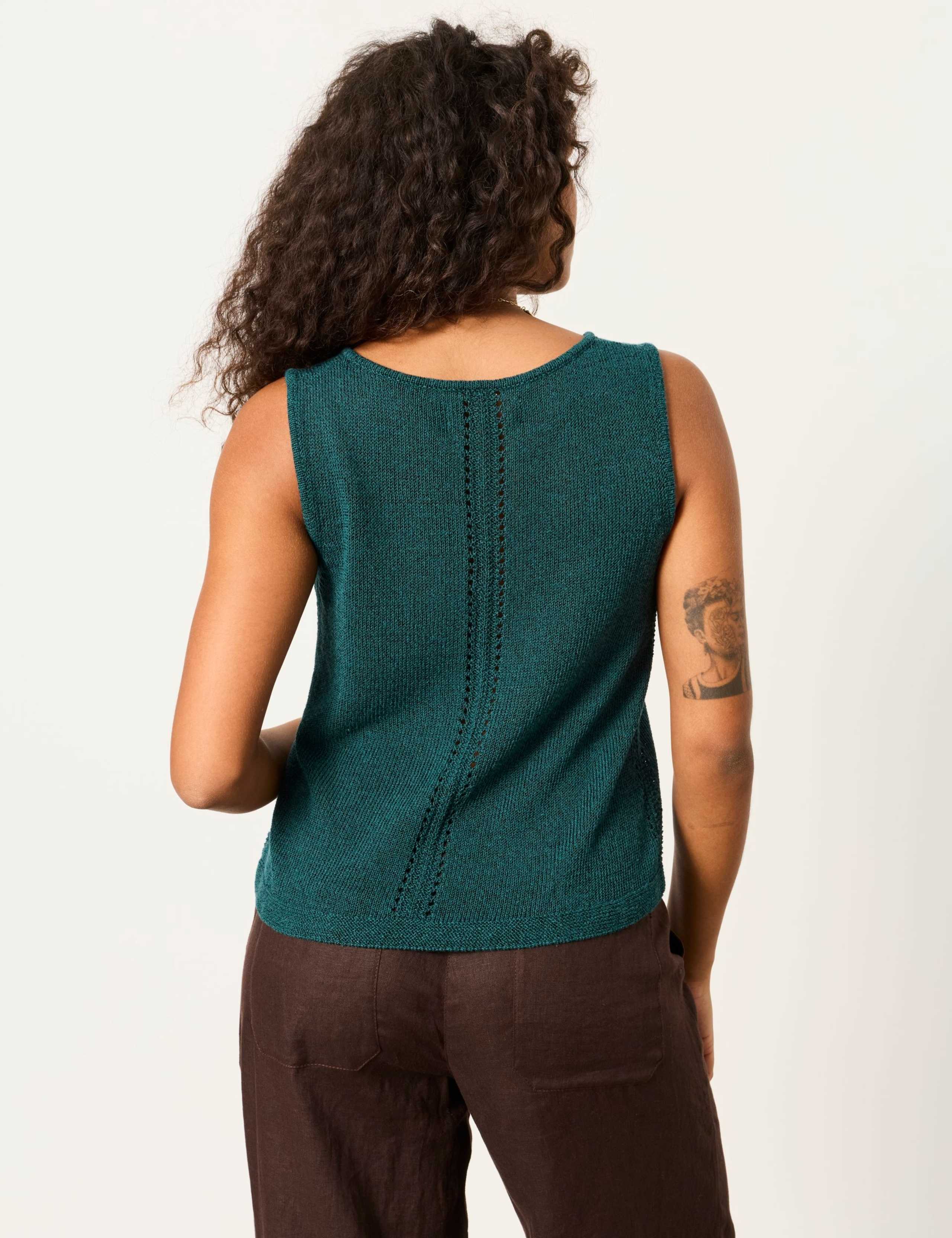 Knitted Tank Top with Linen 3 of 6