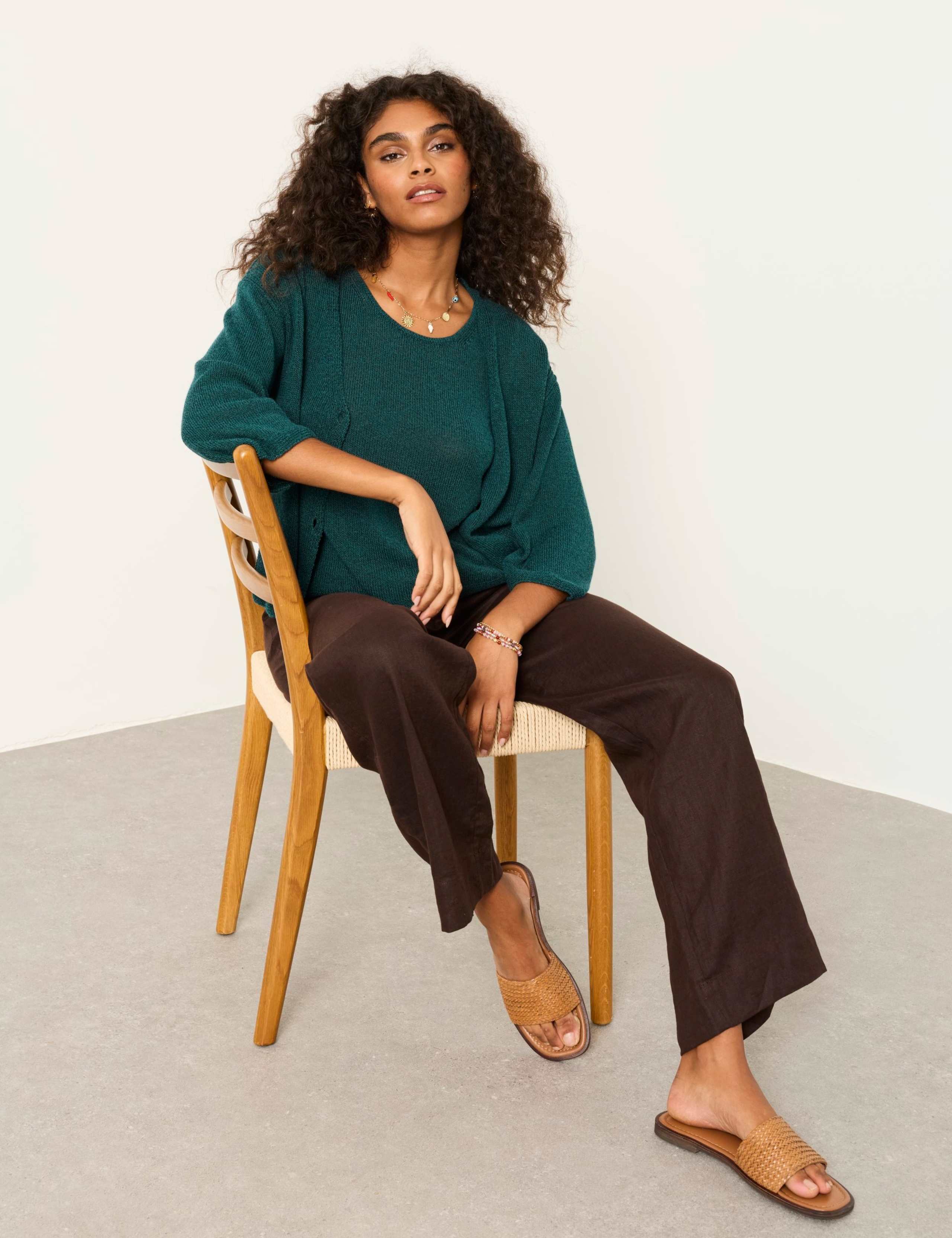 Knitted Tank Top with Linen 6 of 6