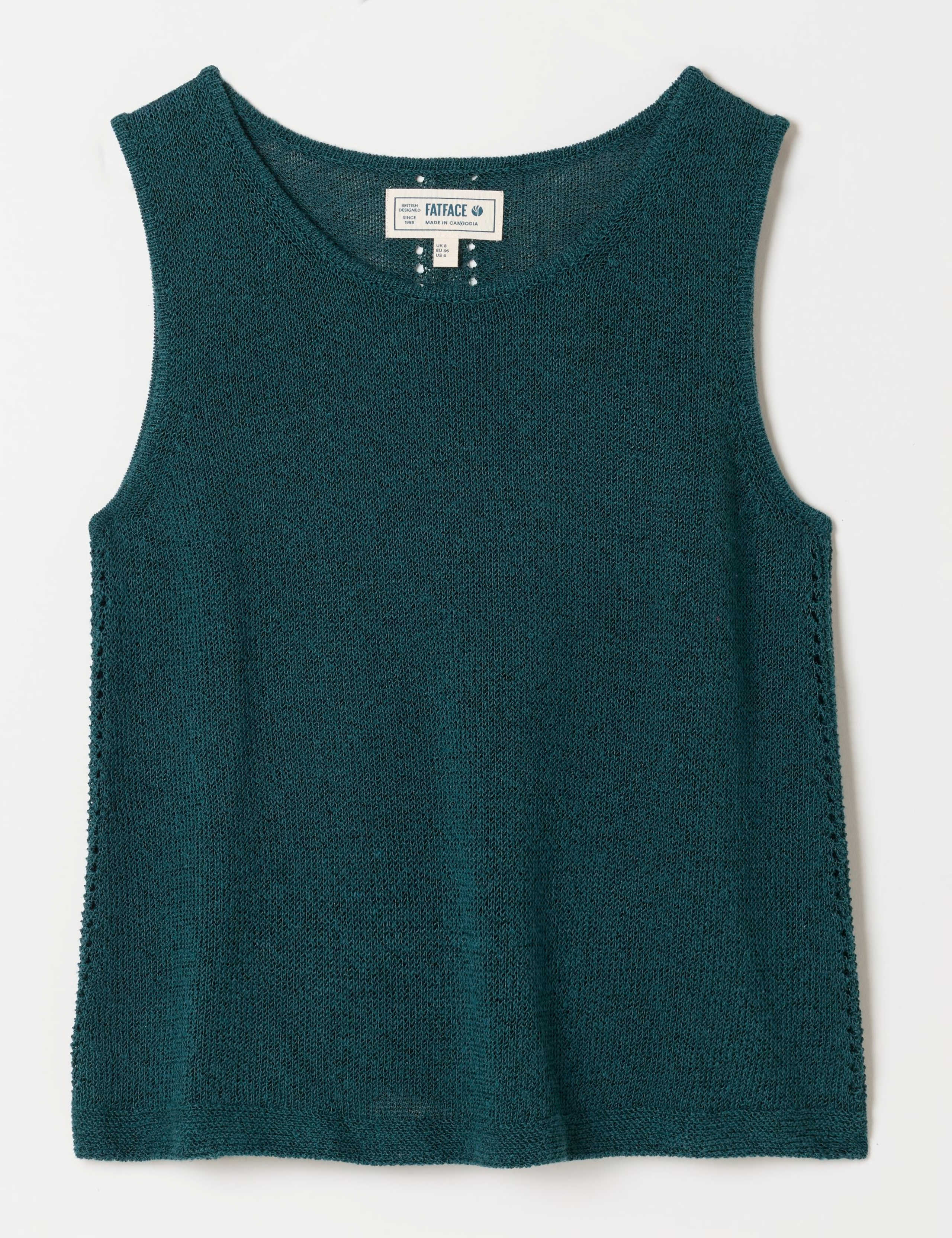 Knitted Tank Top with Linen 2 of 6