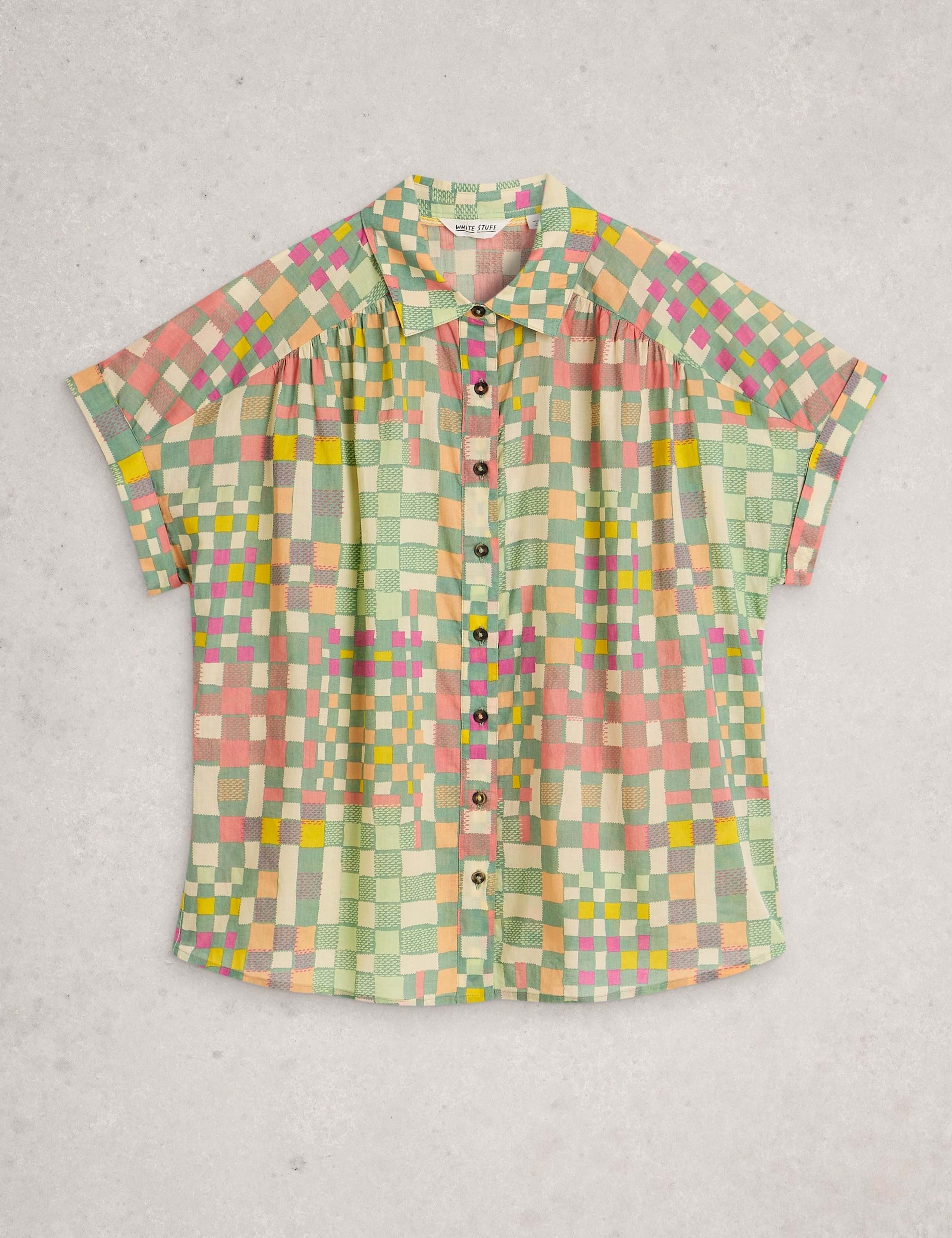 Pure Cotton Colour Block Button Through Shirt 2 of 6