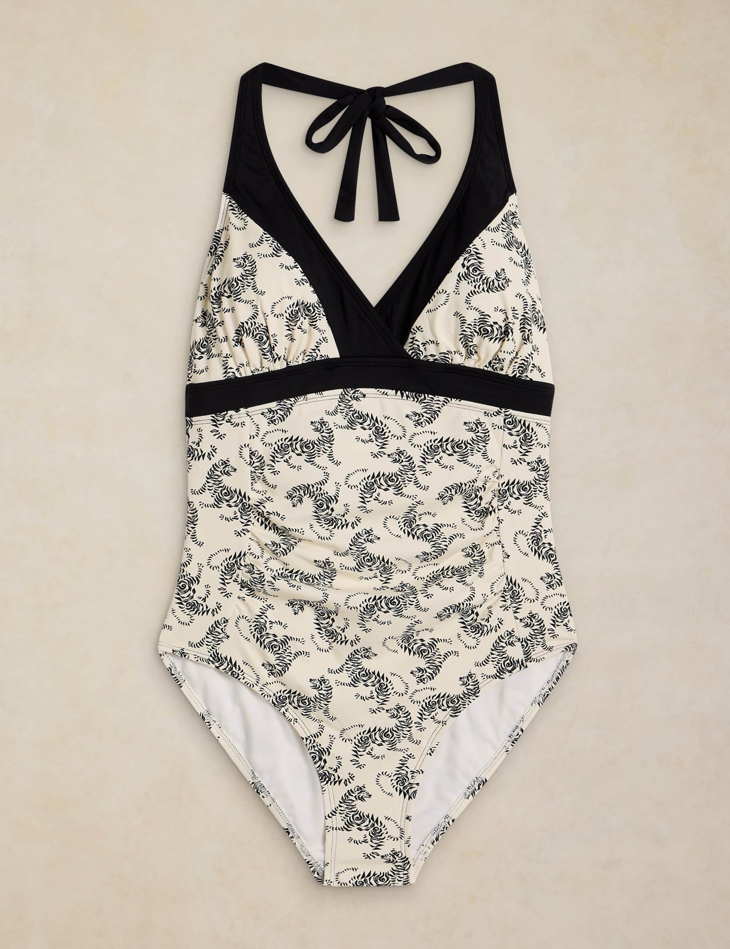 Tiger Print Halterneck Swimsuit 2 of 6