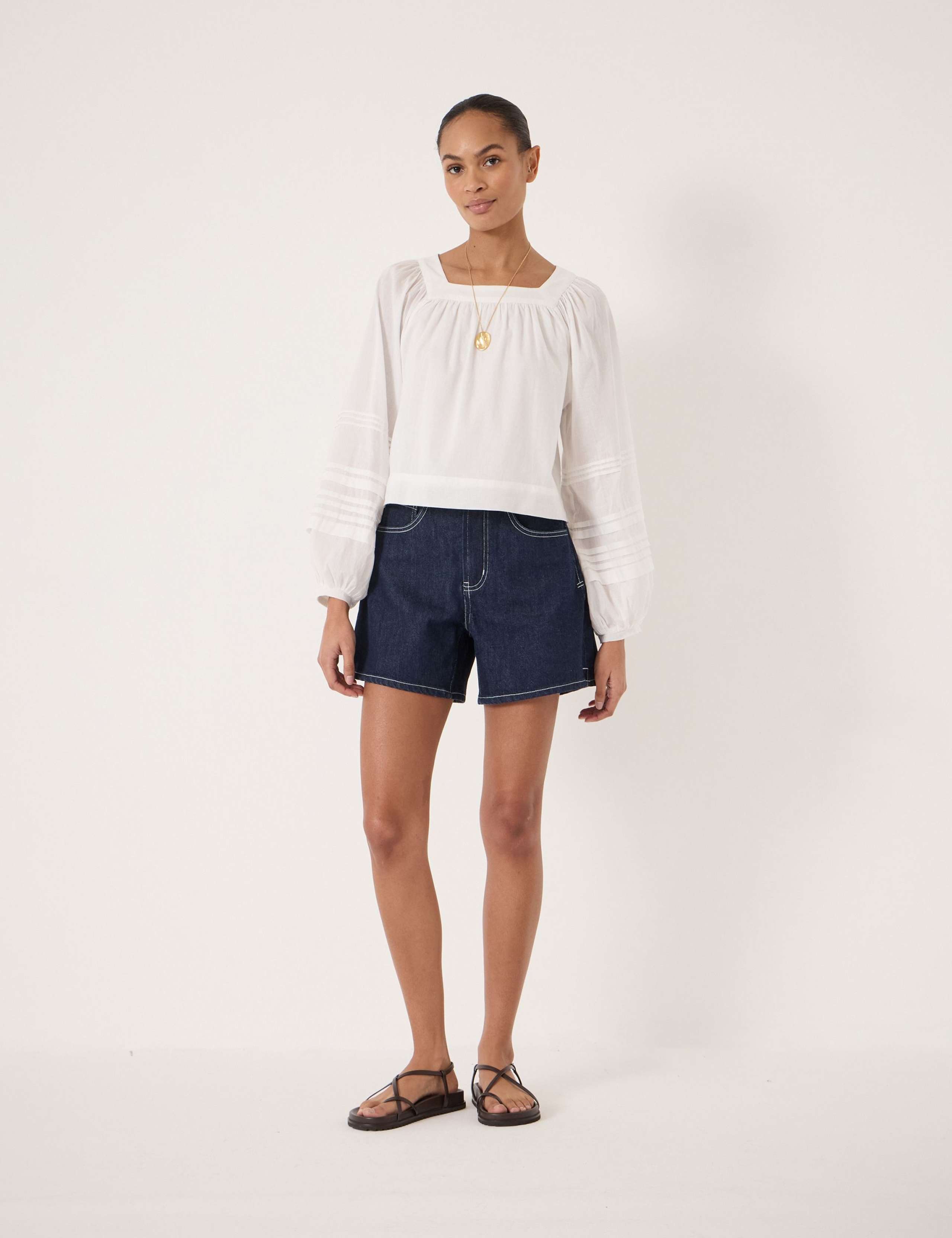 Cotton Rich Denim Shorts 1 of 5