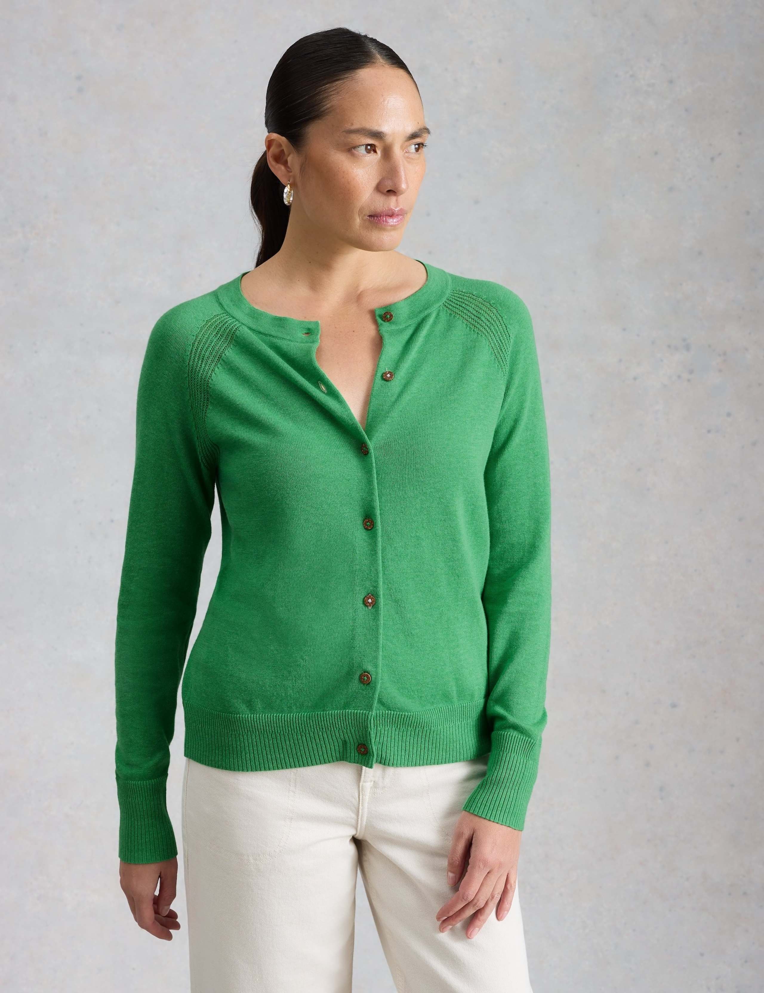 Pure Cotton Textured Cardigan 1 of 6