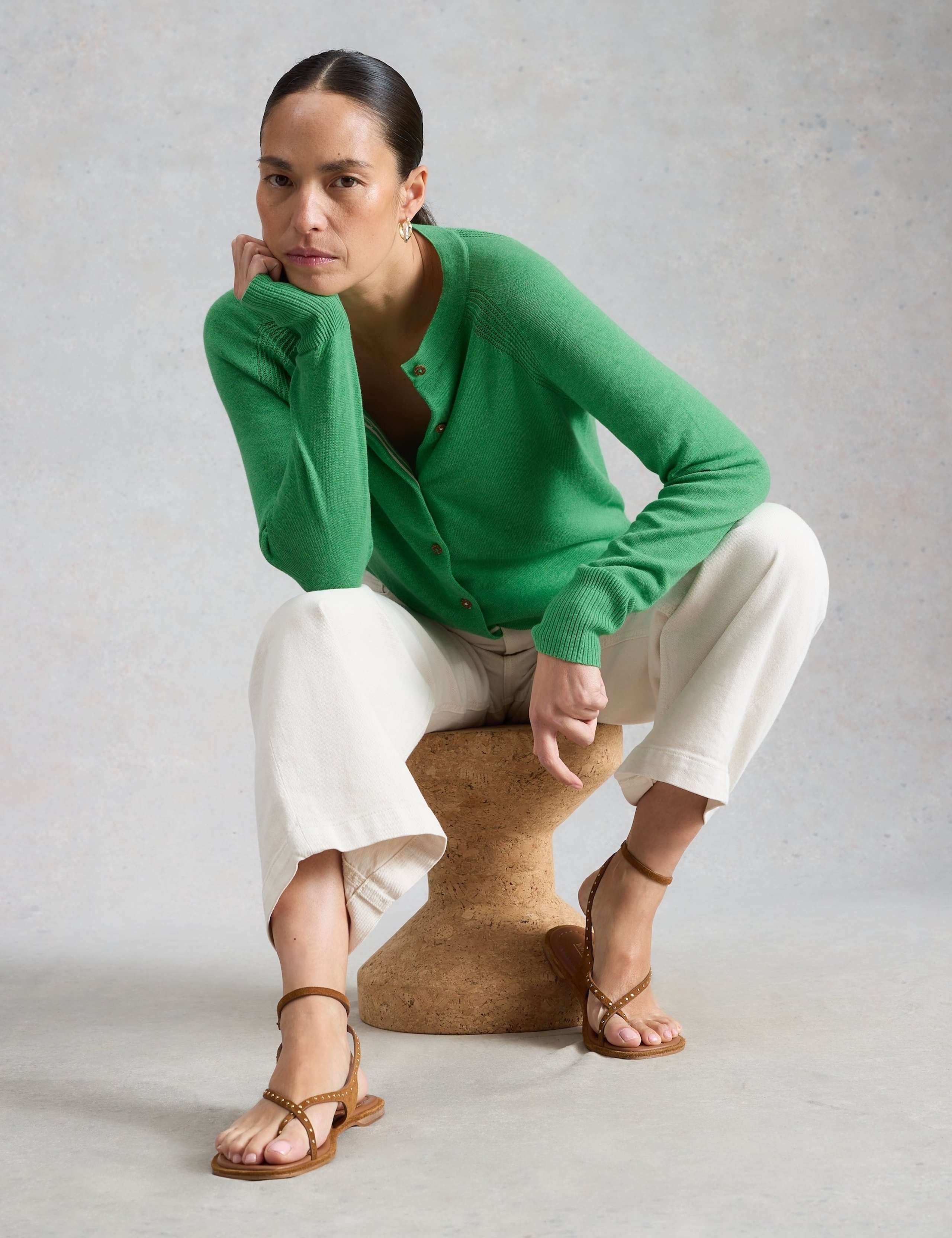 Pure Cotton Textured Cardigan 5 of 6