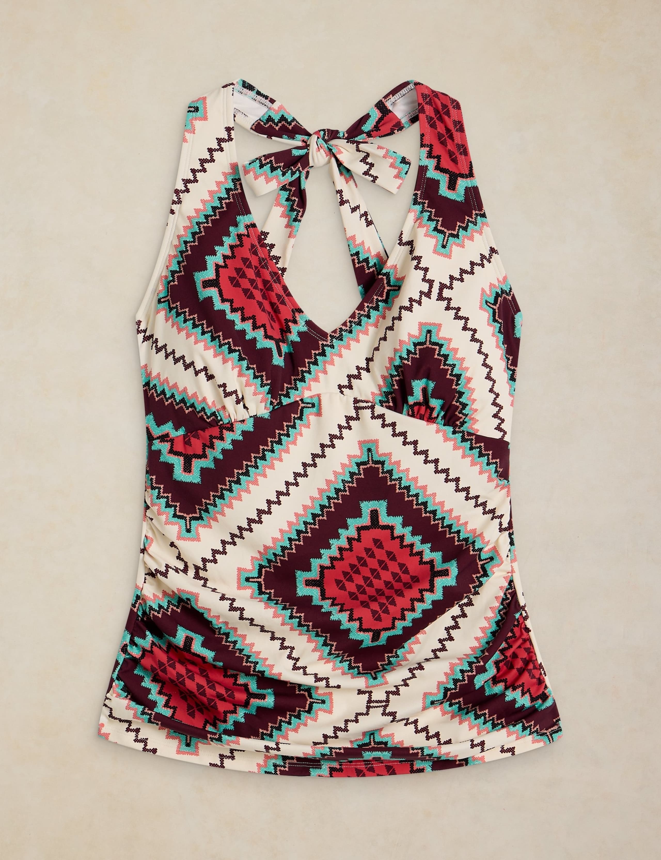Printed Halterneck Tankini Top 2 of 6