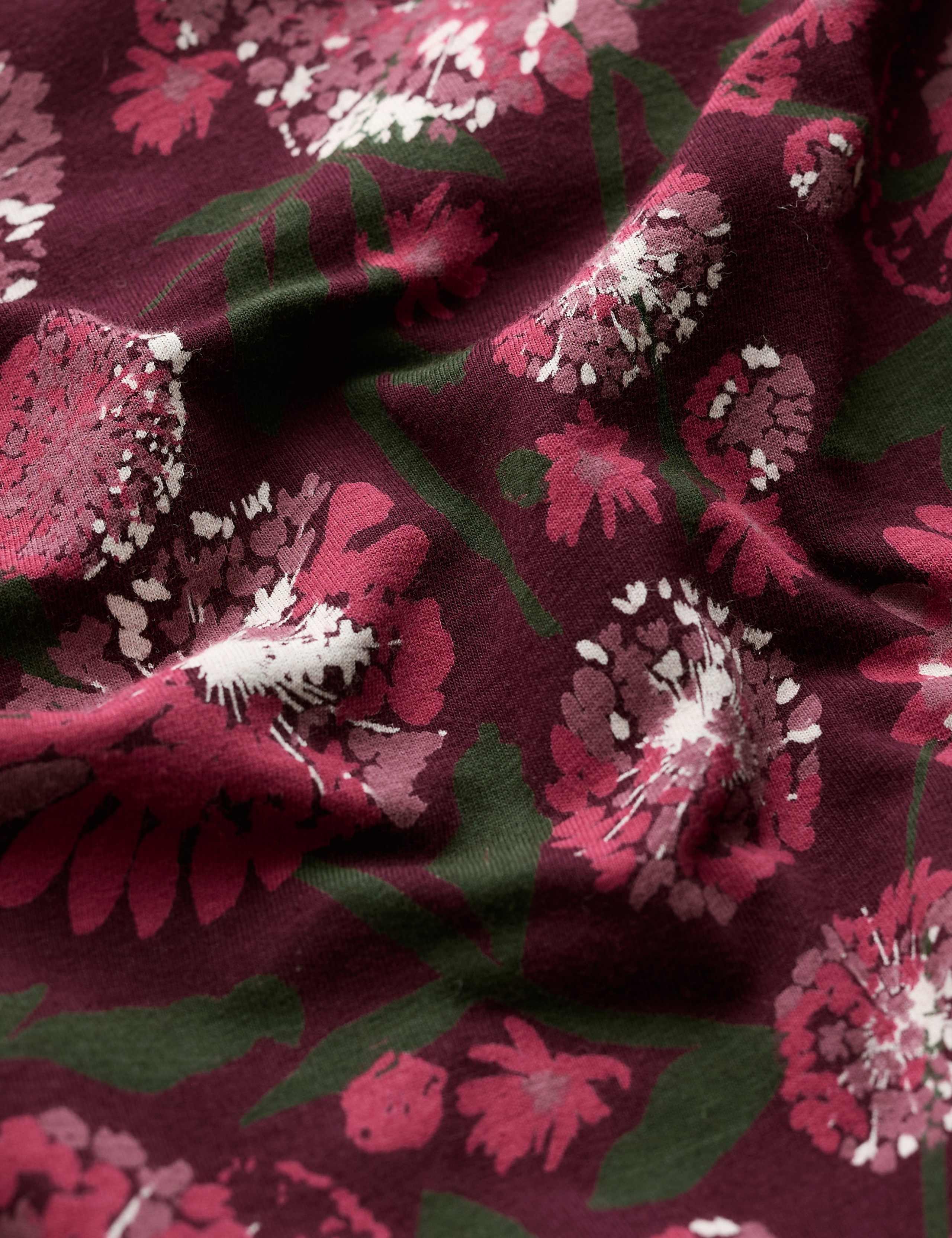 Cotton Rich Floral Midi Waisted Dress 4 of 5