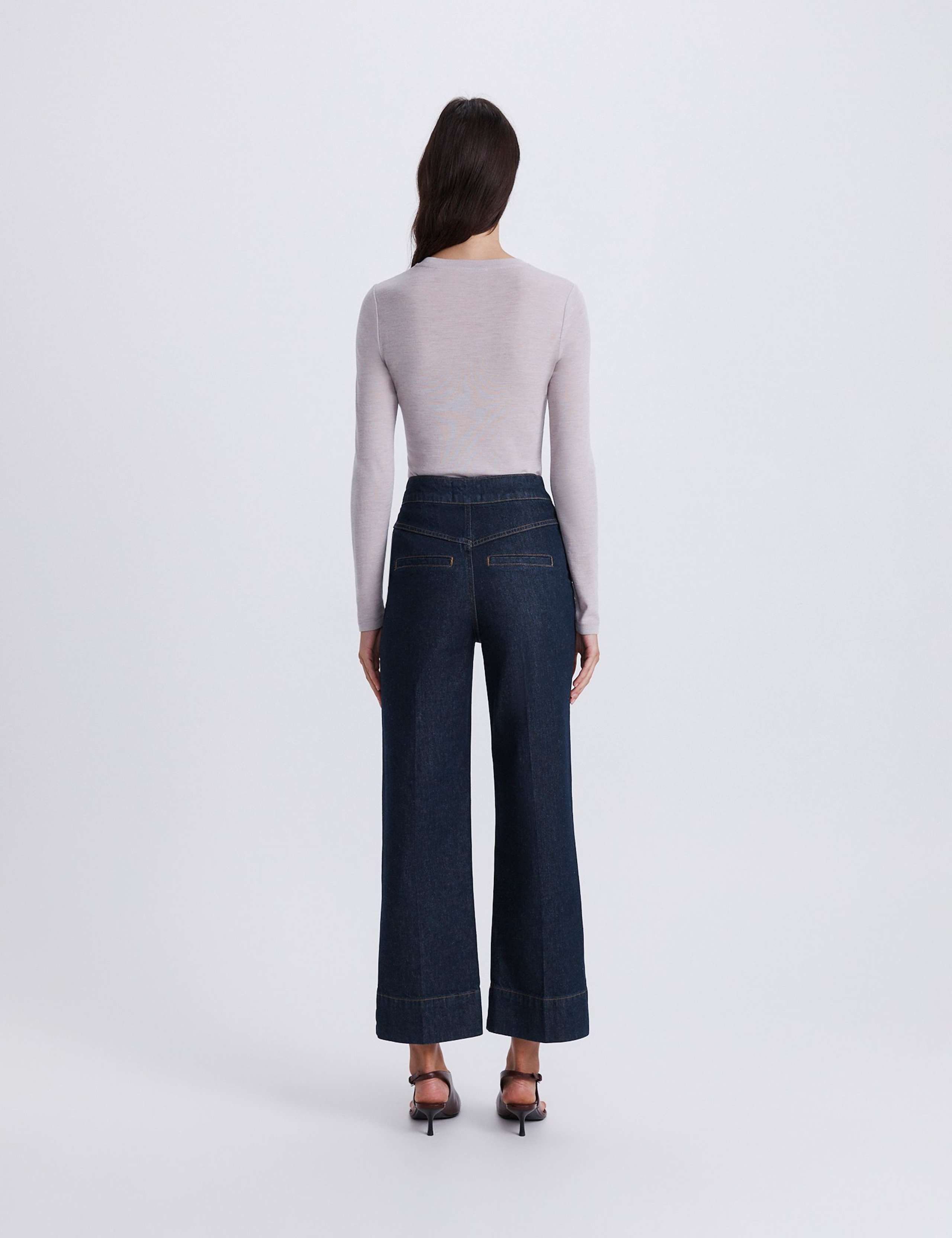 Cotton Rich Wide Leg Ankle Grazer Jeans 3 of 7