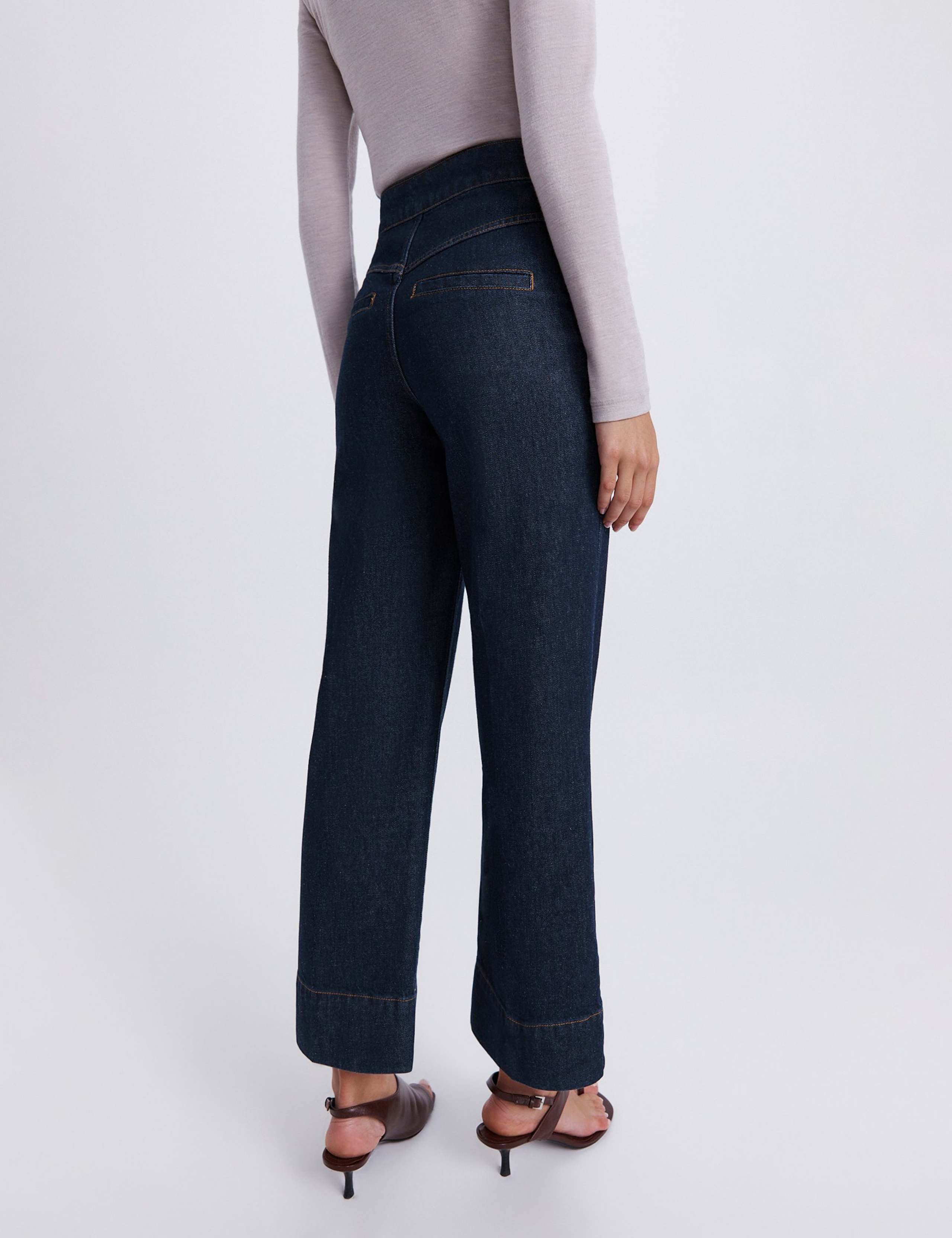 Cotton Rich Wide Leg Ankle Grazer Jeans 5 of 7