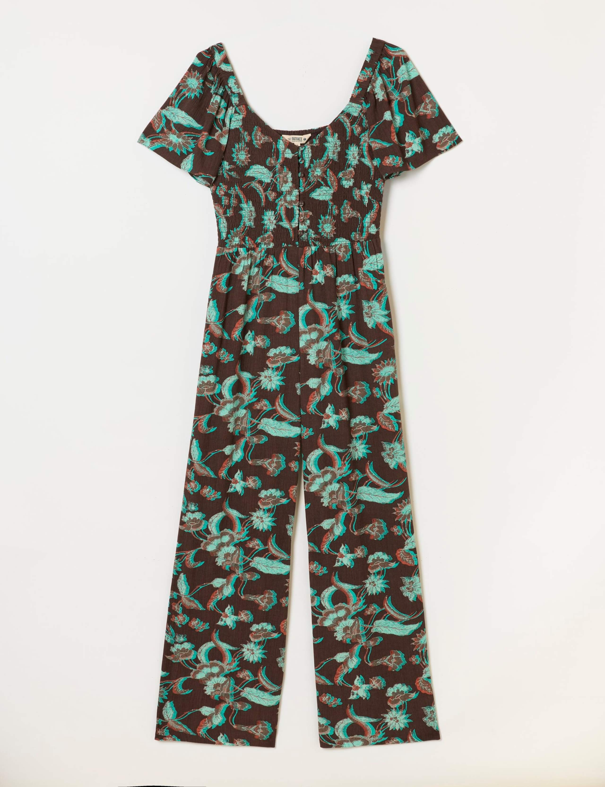 Floral Button Front Jumpsuit 2 of 7