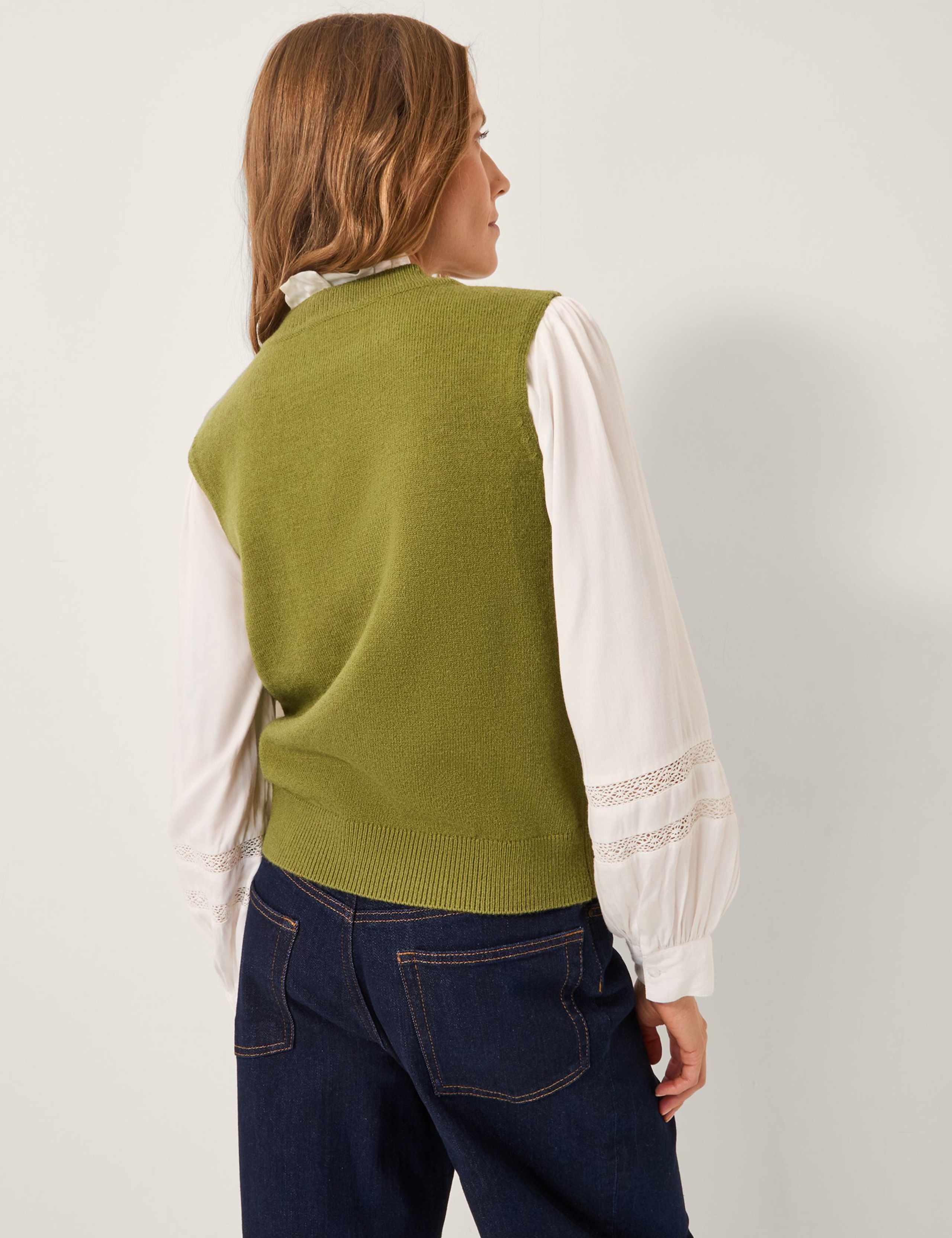 Textured Button Through Knitted Vest 3 of 4