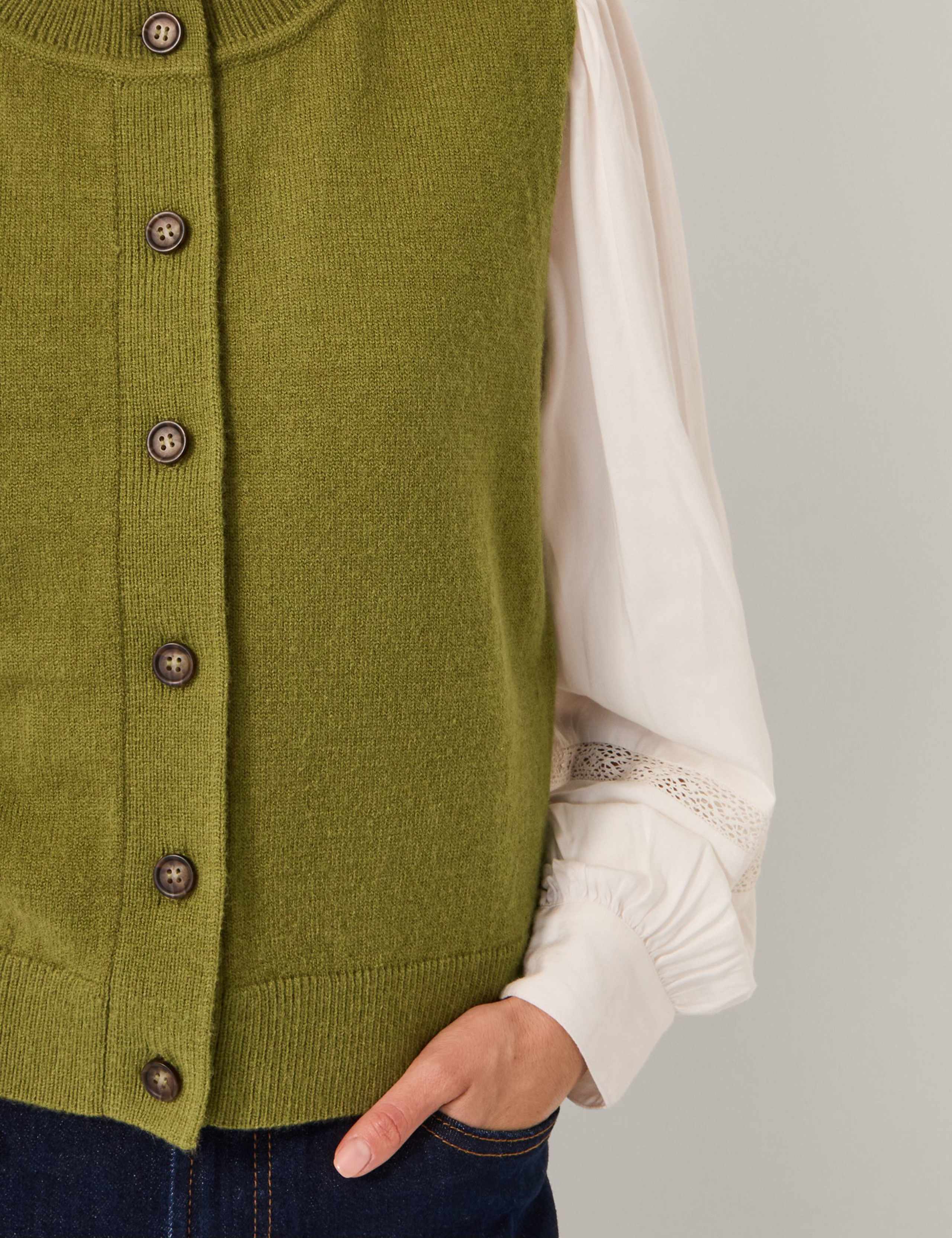 Textured Button Through Knitted Vest 4 of 4