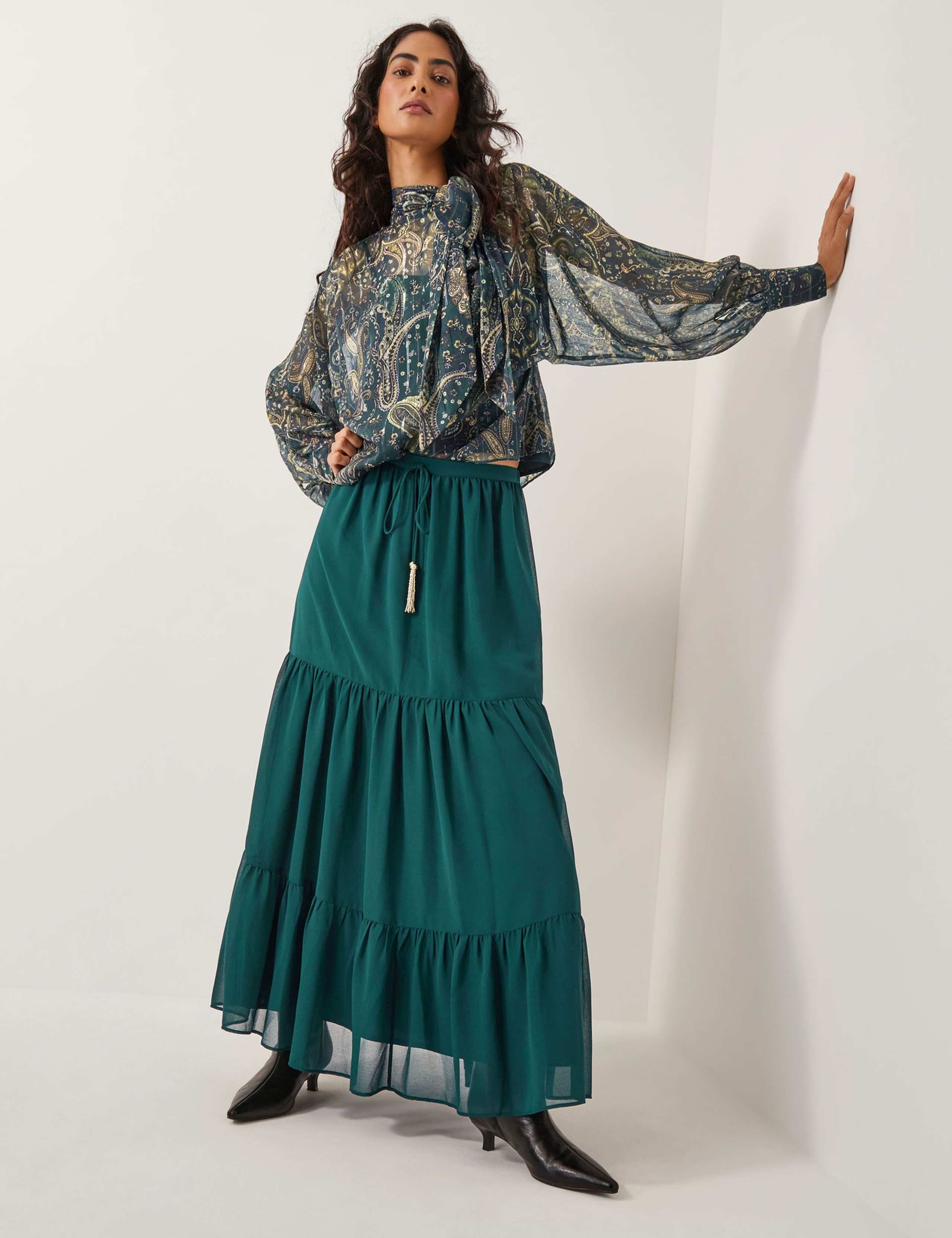 Printed Tie Neck Blouse 4 of 5