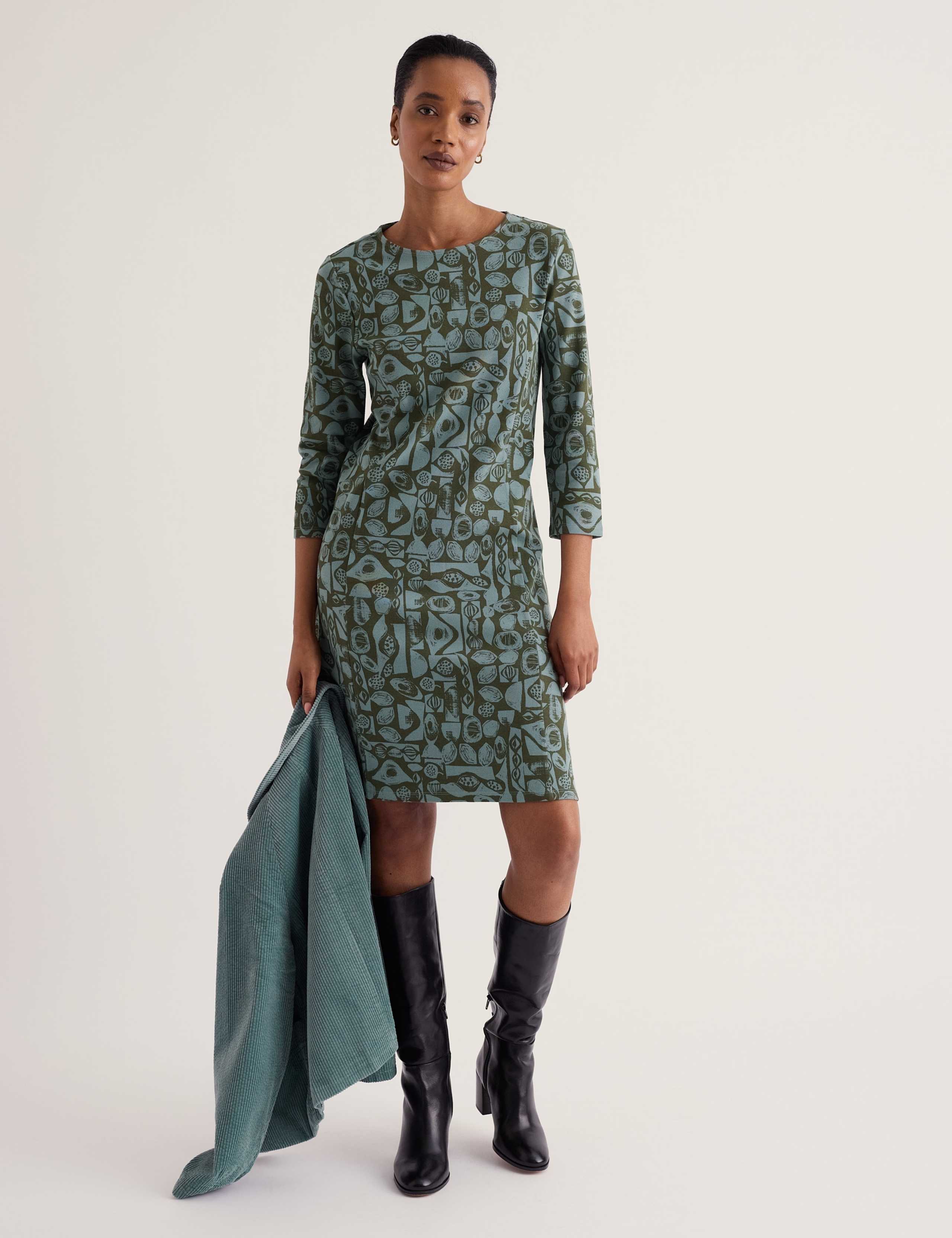 Cotton Rich Jersey Shift Dress 1 of 5
