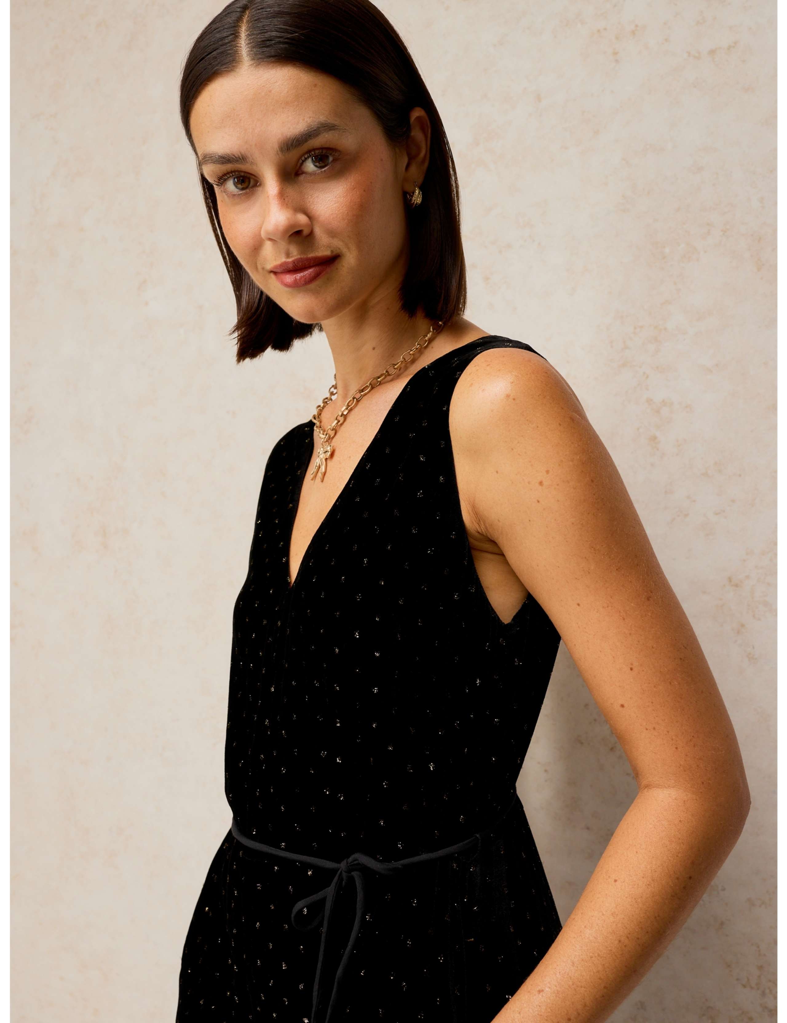 Poppy Velvet Short Sleeve Jumpsuit 5 of 6