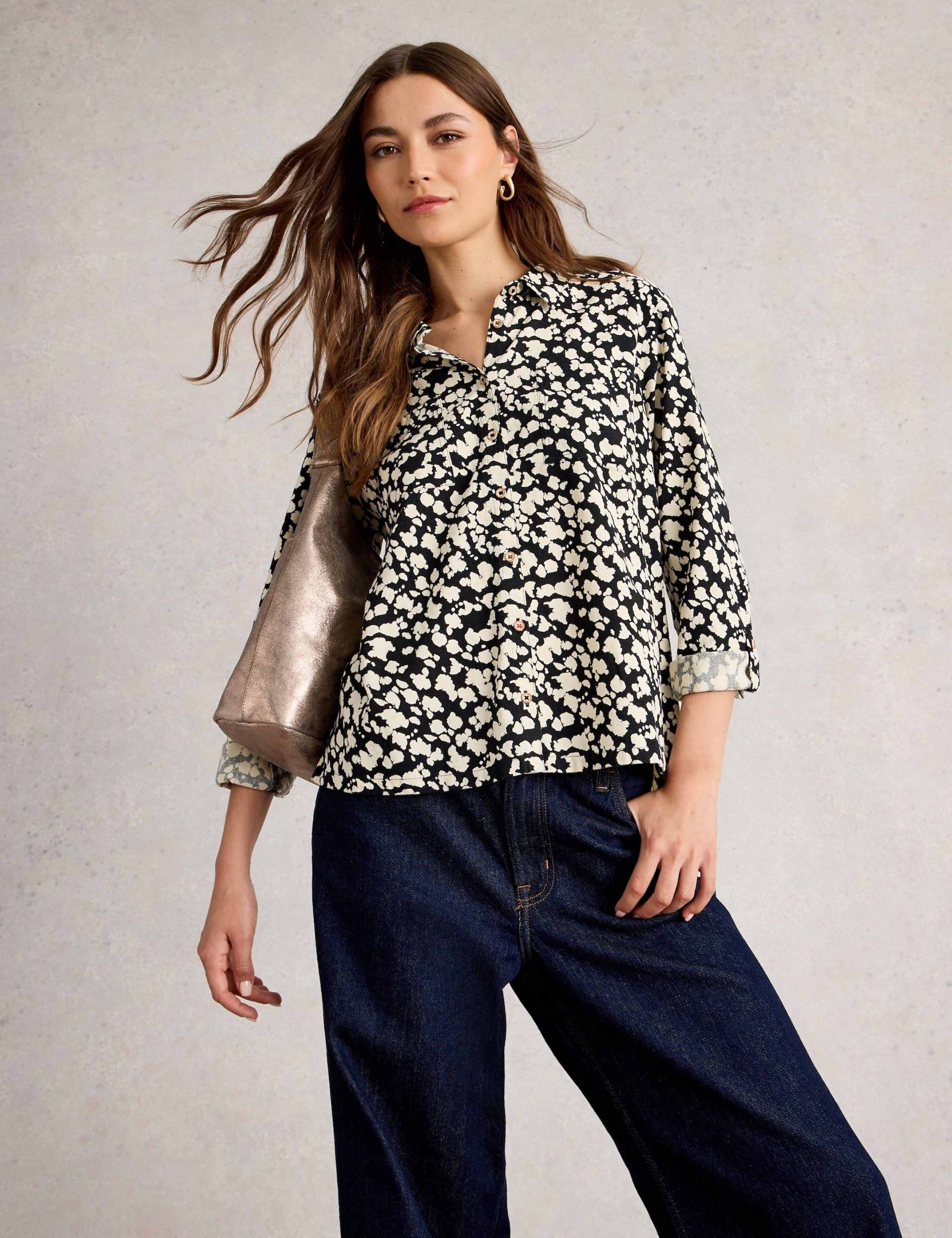 Cotton Blend Printed Button Through Shirt 5 of 6
