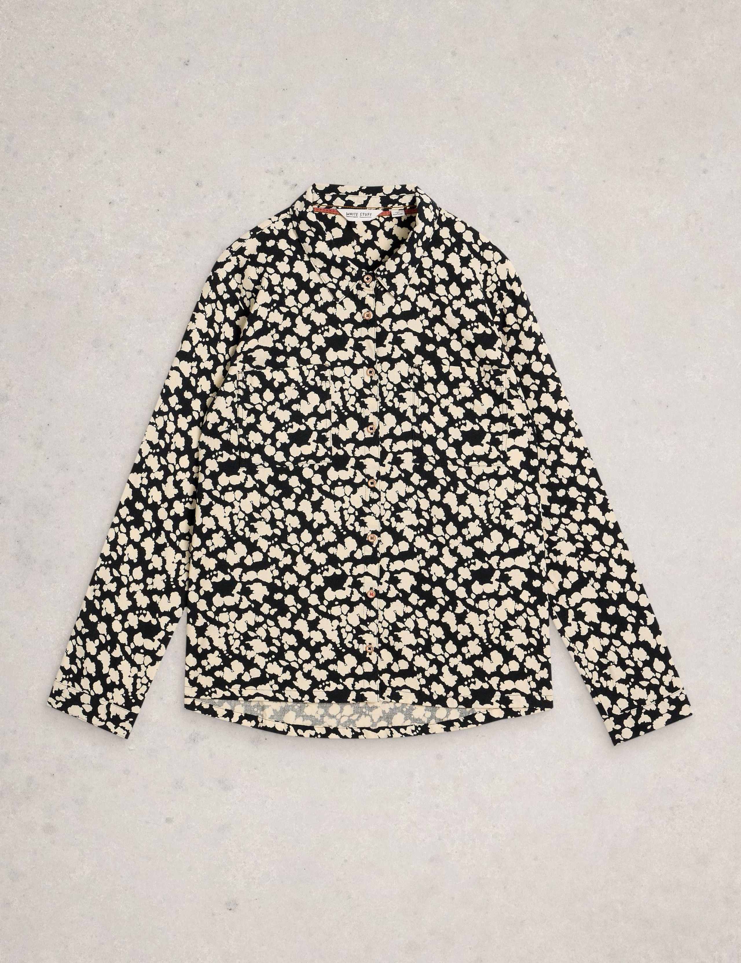 Cotton Blend Printed Button Through Shirt 2 of 6