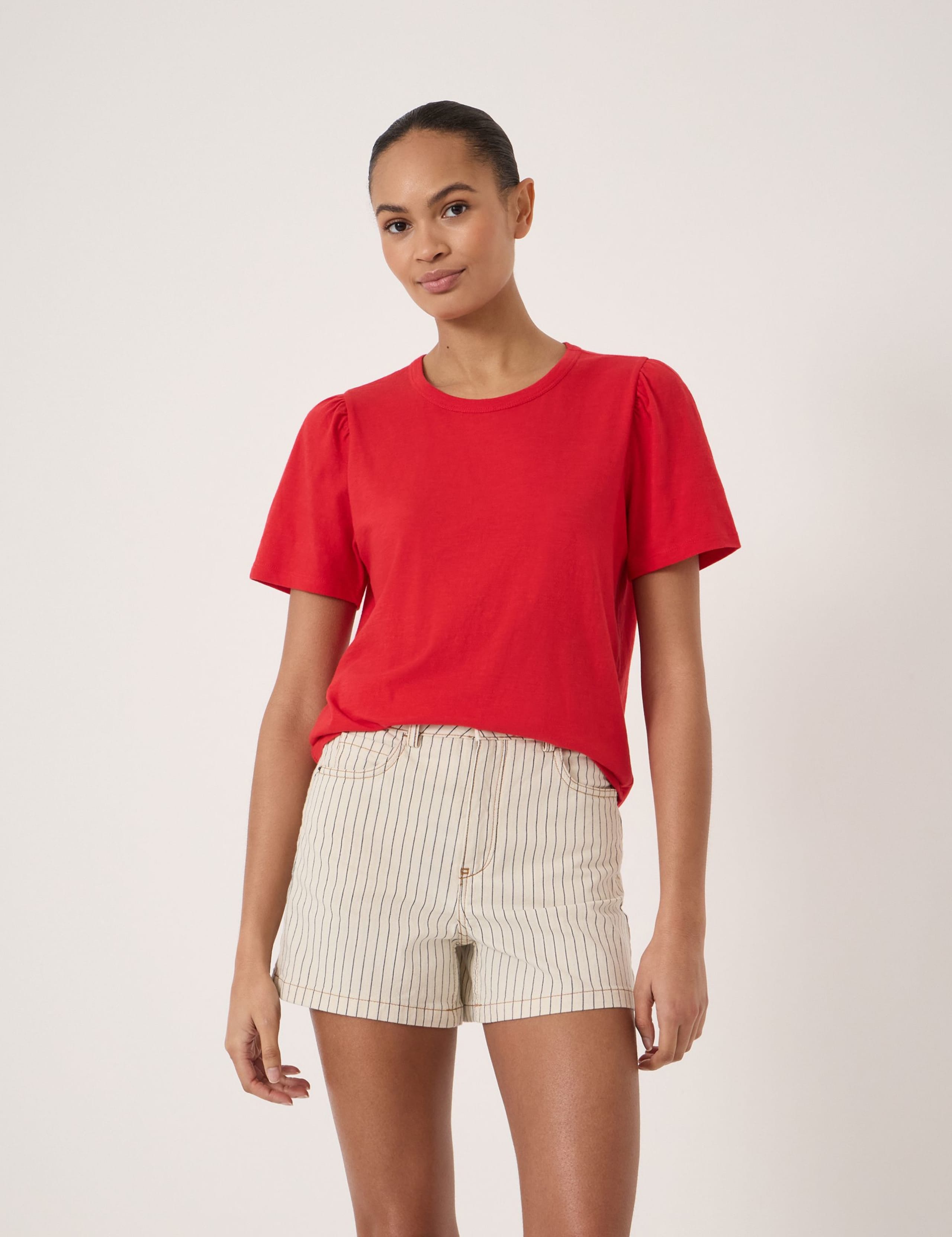 Pure Cotton Puff Sleeve T-Shirt 1 of 5