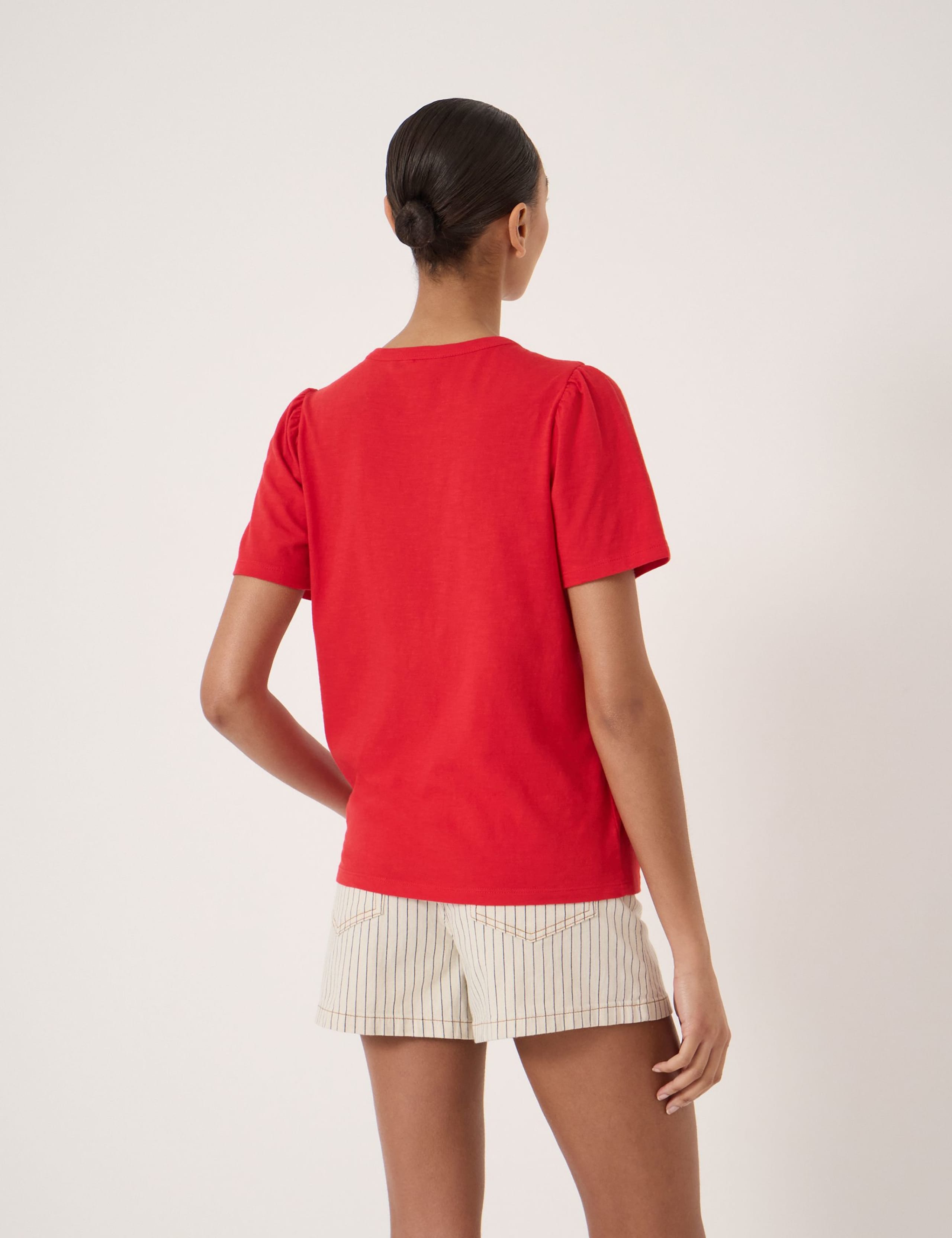 Pure Cotton Puff Sleeve T-Shirt 4 of 5