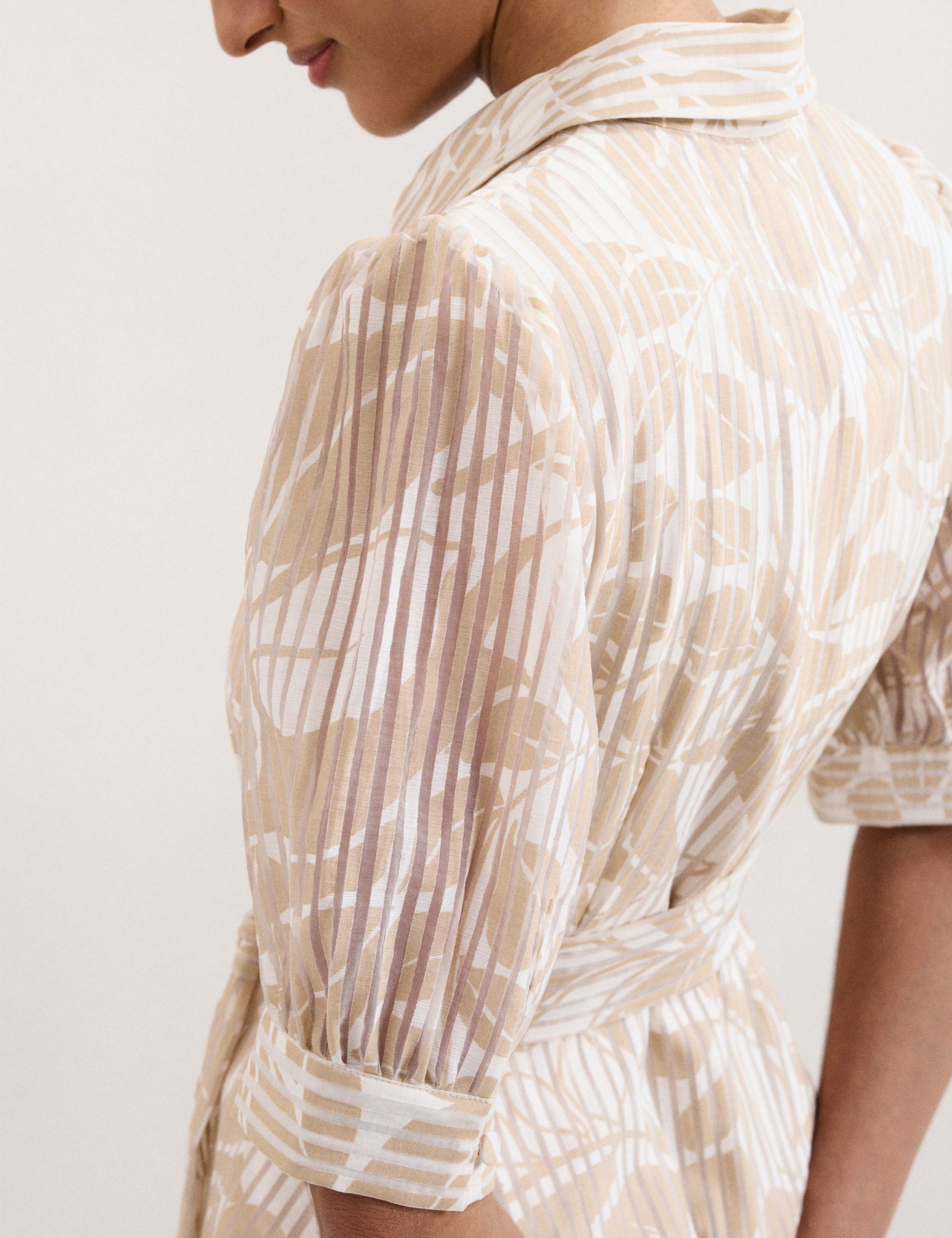 Printed Belted Midi Shirt Dress 8 of 8