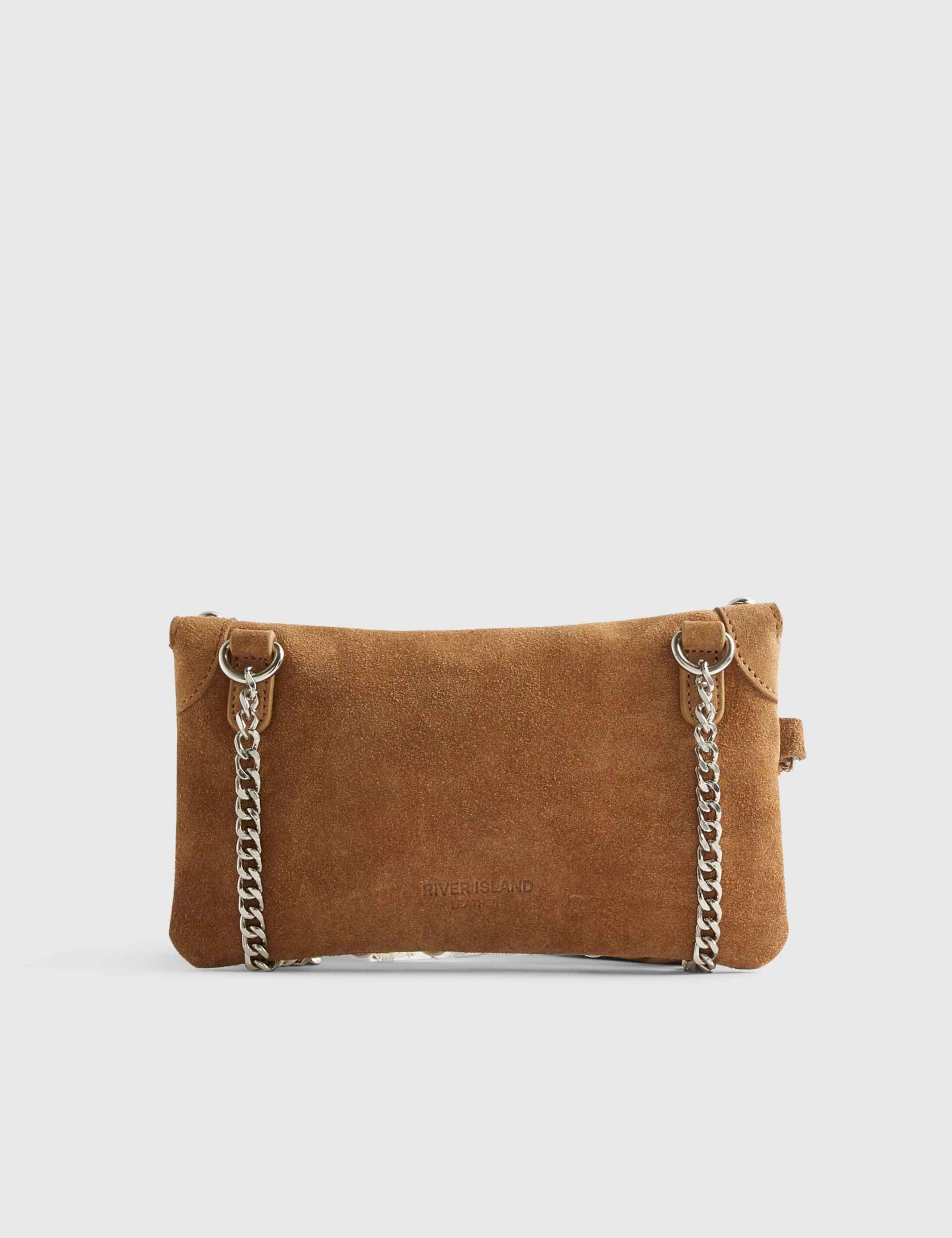 Suede Studded Tassel Cross Body Bag 4 of 5