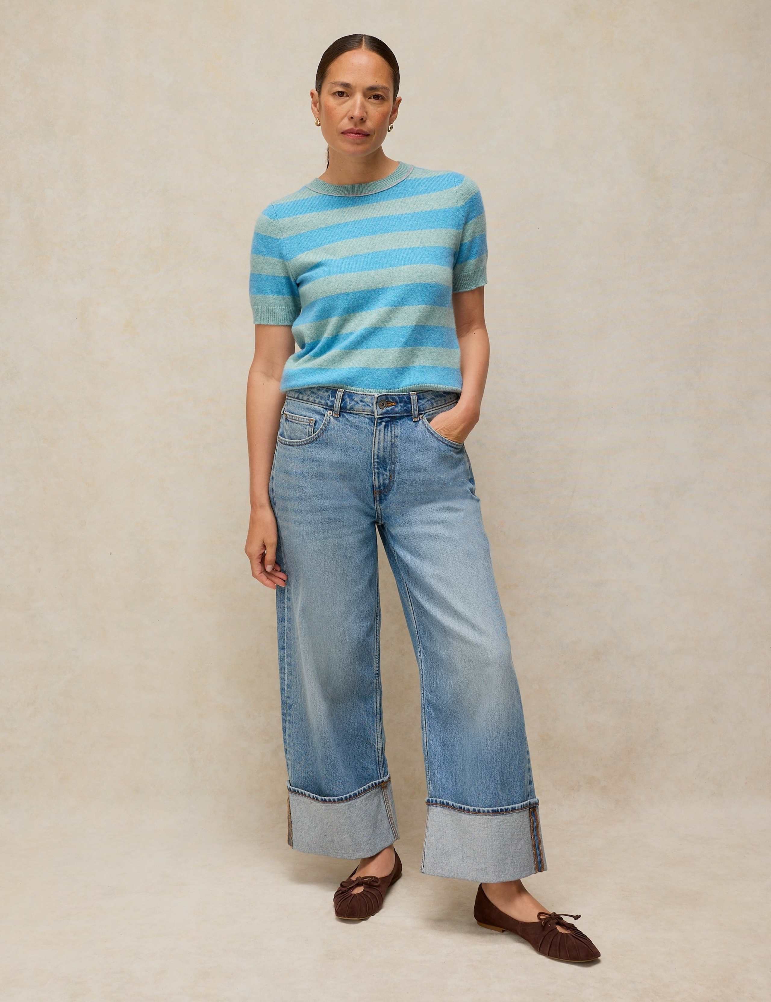 Wool Blend Striped Knitted T-Shirt 3 of 6