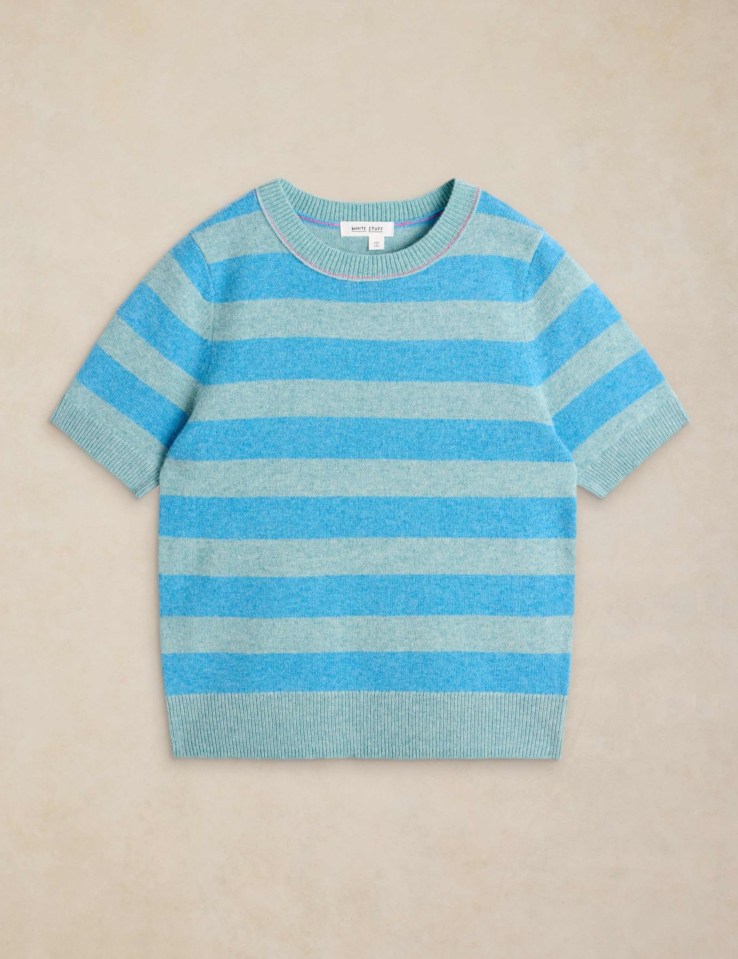 Wool Blend Striped Knitted T-Shirt 2 of 6