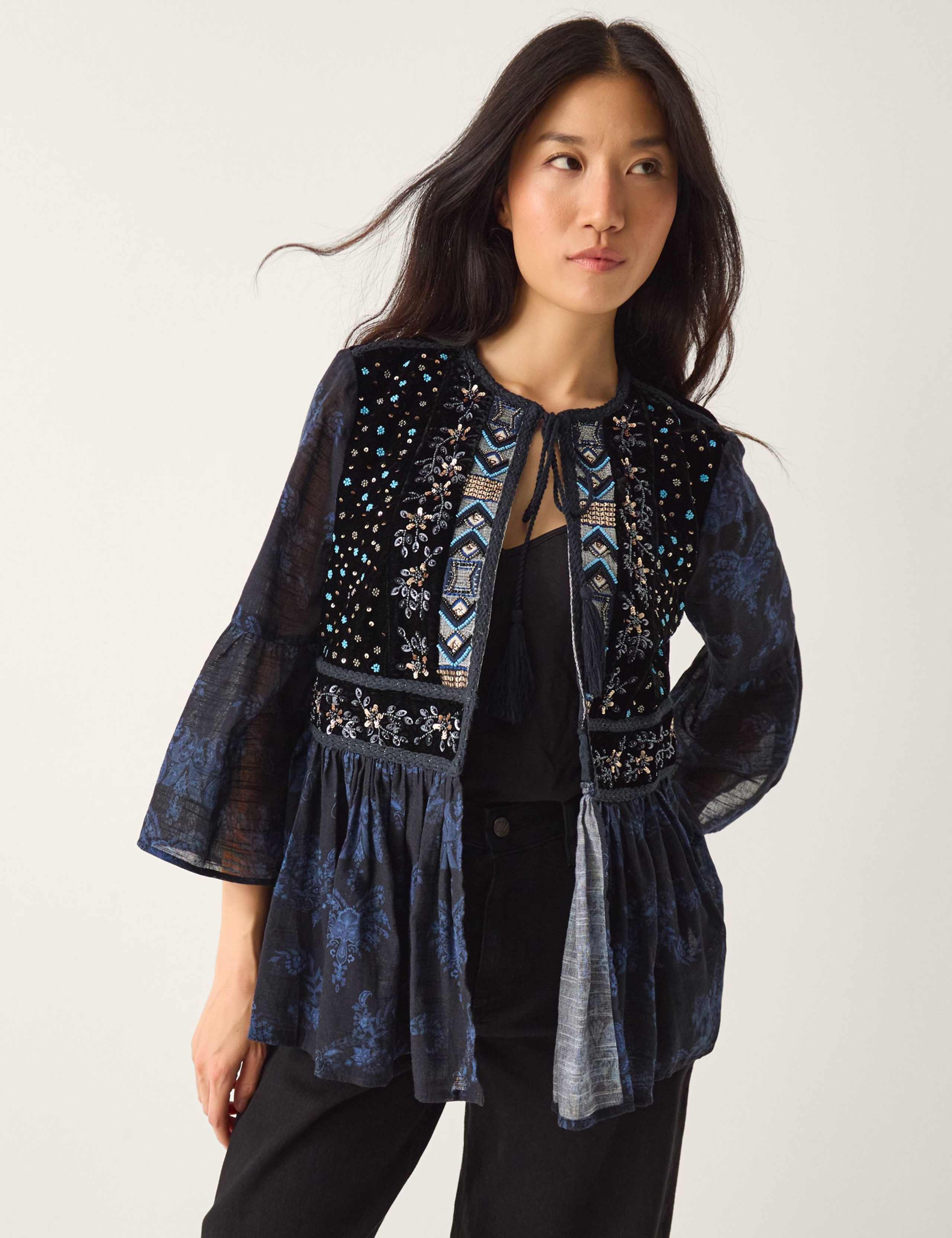 Pure Cotton Embroidered Jacket 2 of 4