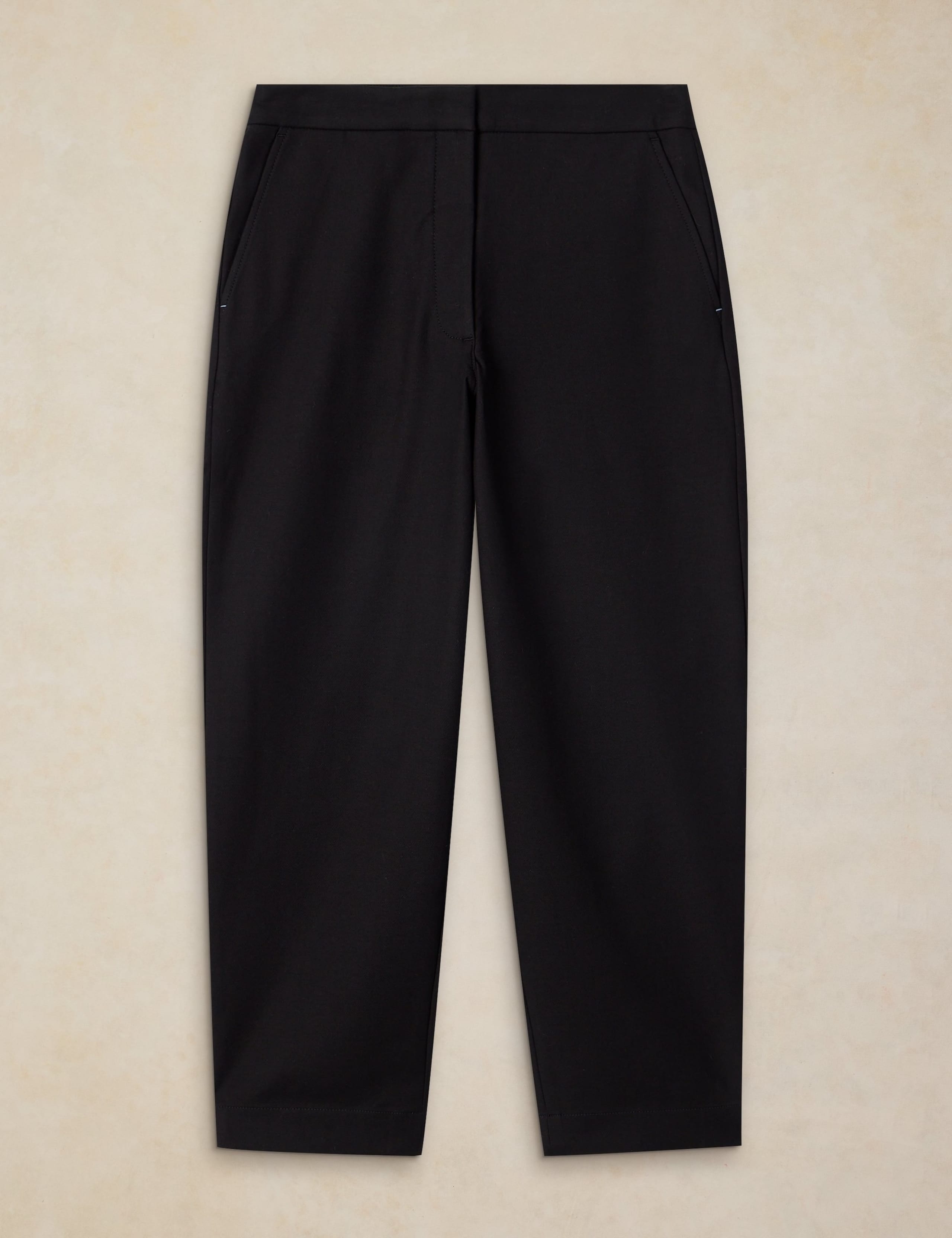 Cotton Rich Straight Leg Cropped Trousers 2 of 6