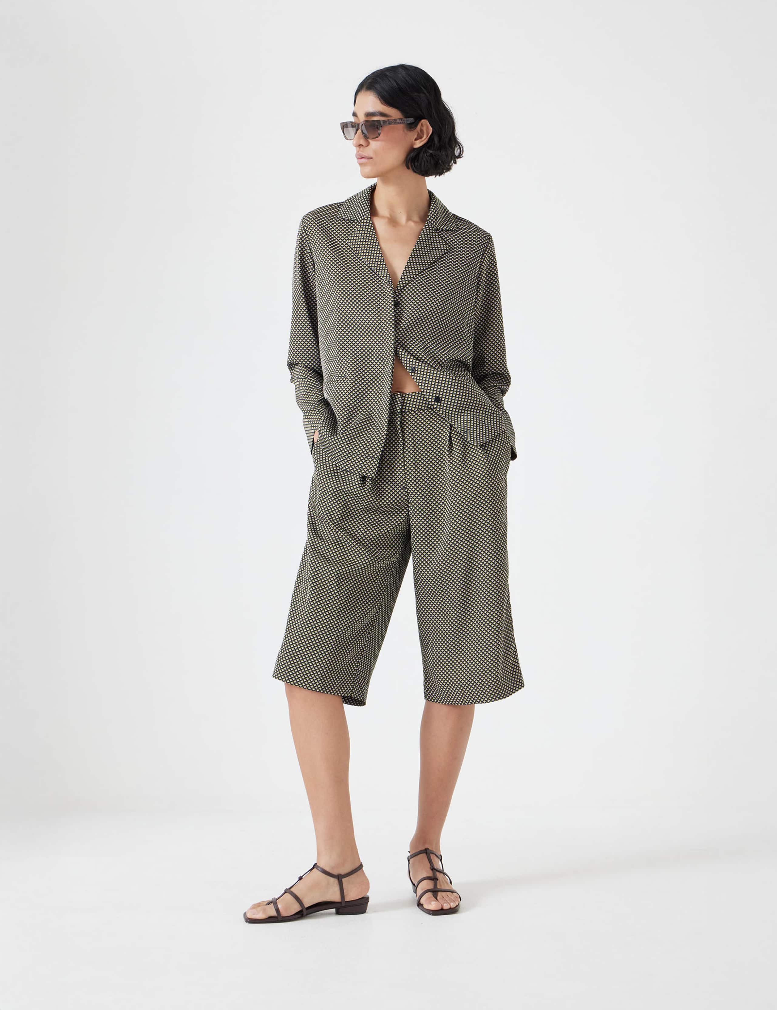 Geometric Collared Relaxed Shirt 1 of 3