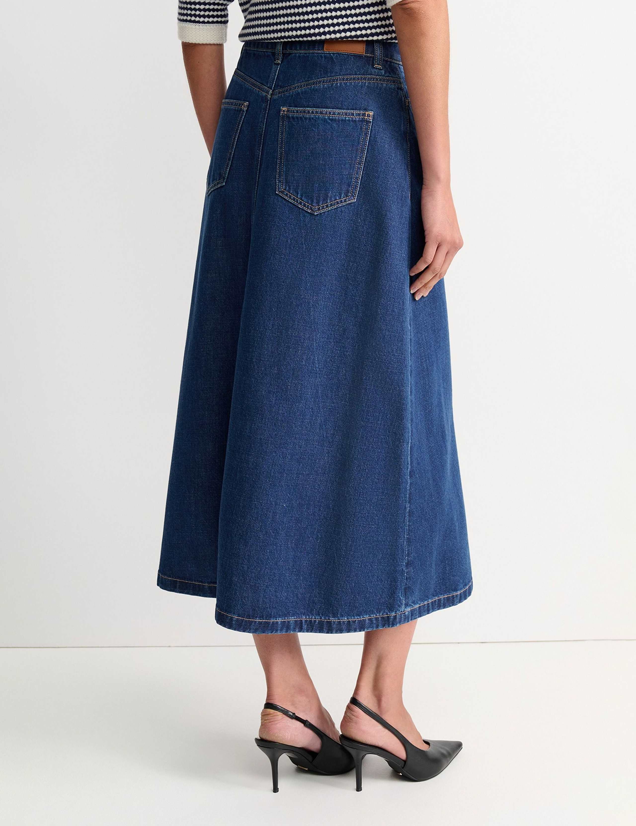 Denim Midi Skirt 5 of 5