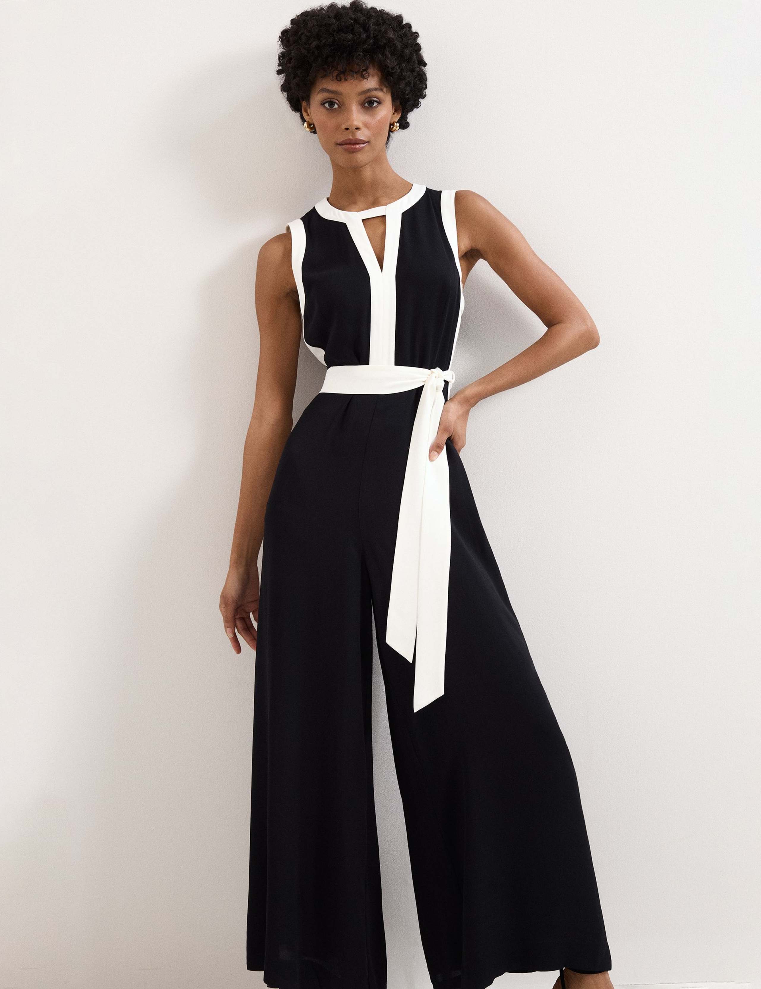 Cutout Detail Side Stripe Wide Leg Jumpsuit 3 of 6