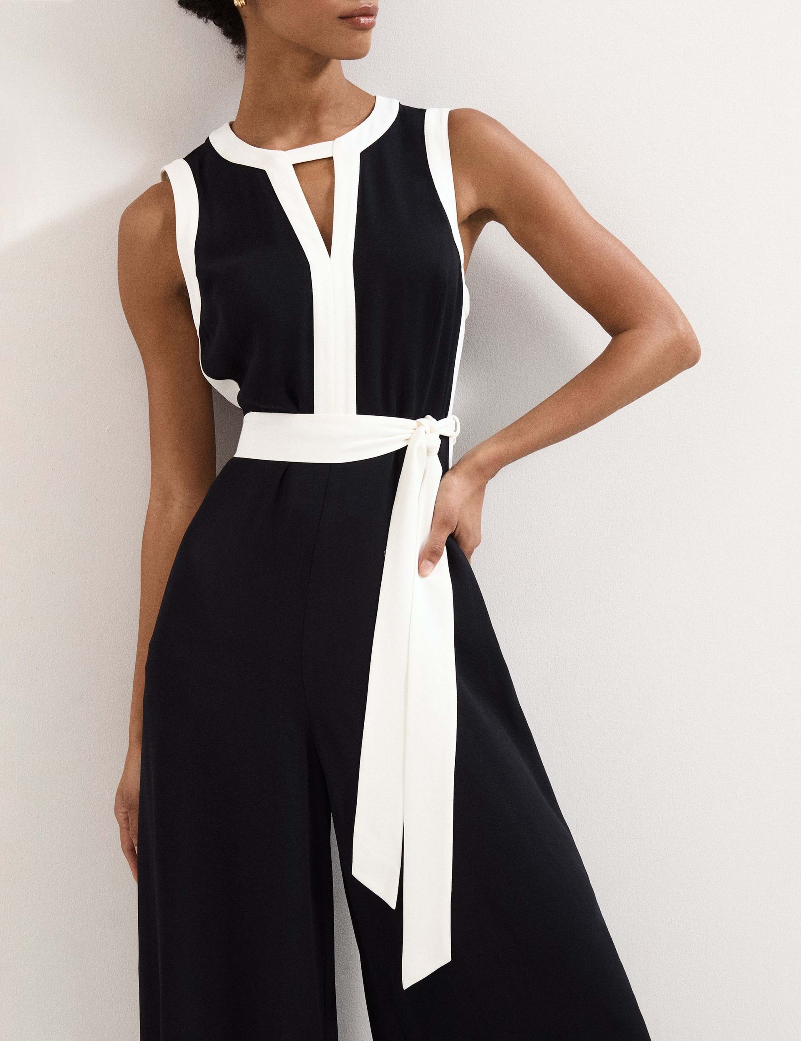 Cutout Detail Side Stripe Wide Leg Jumpsuit 6 of 6