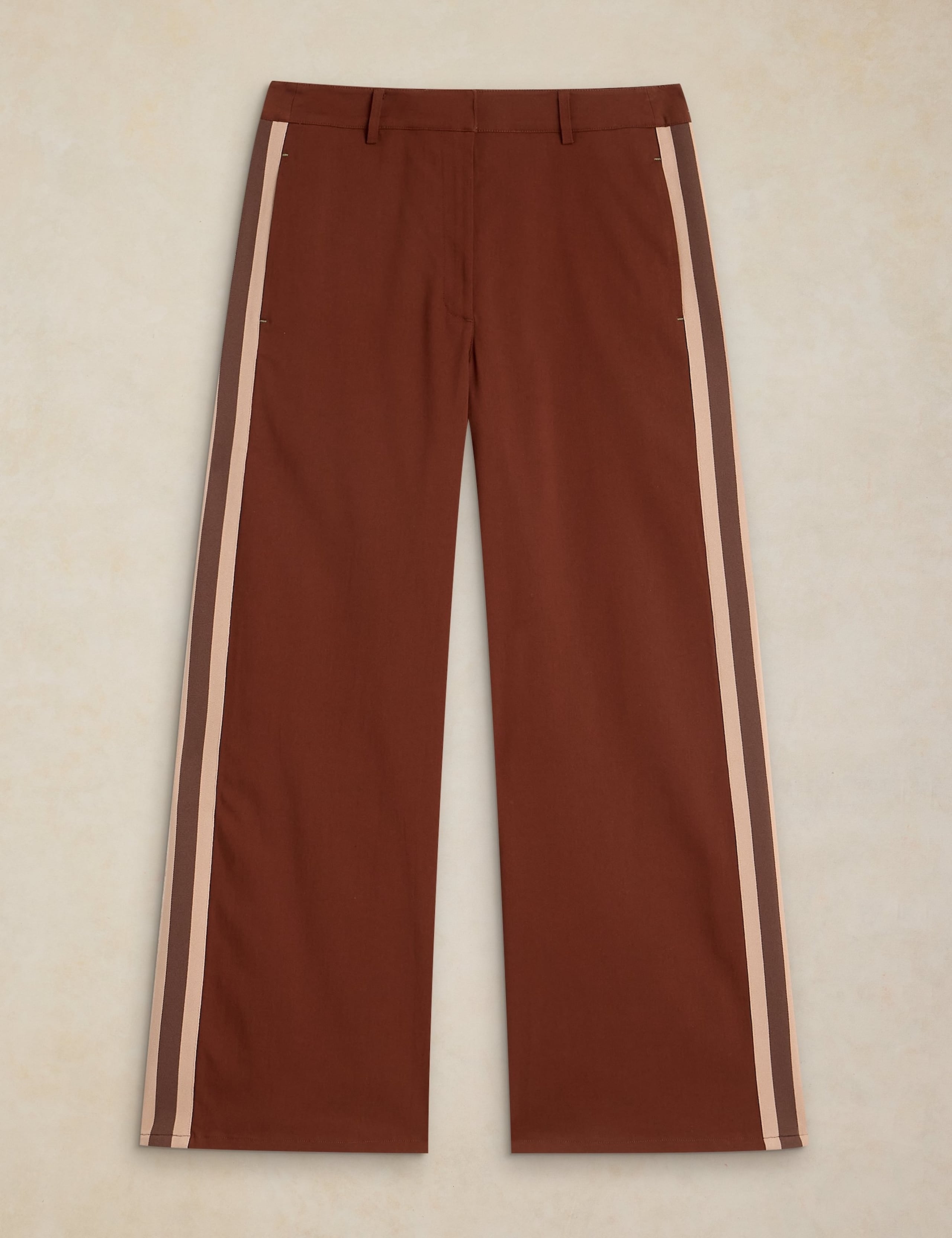 Lyocell Rich Side Stripe Wide Leg Trousers 2 of 5