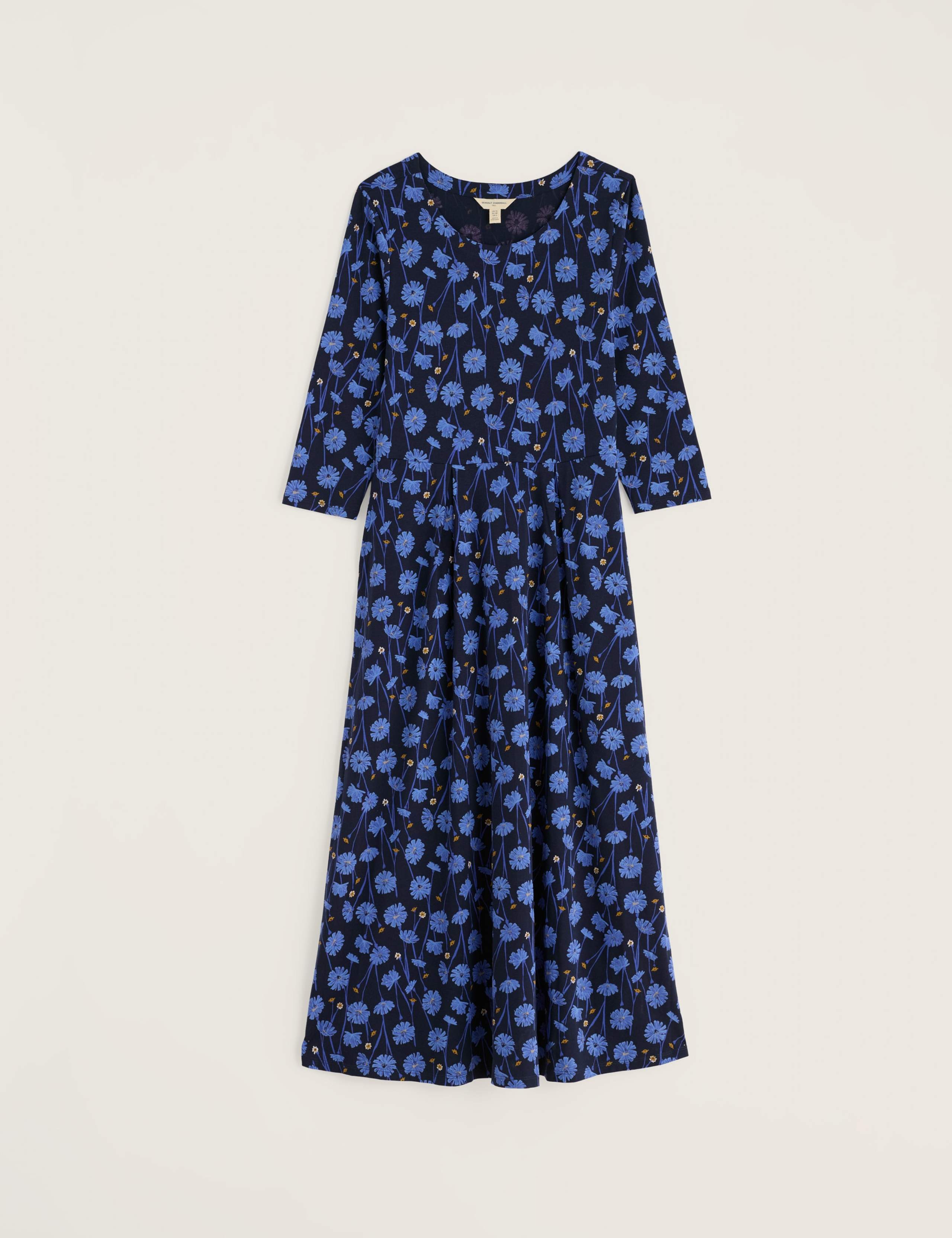 Cotton Rich Floral Midi Waisted Dress 2 of 5
