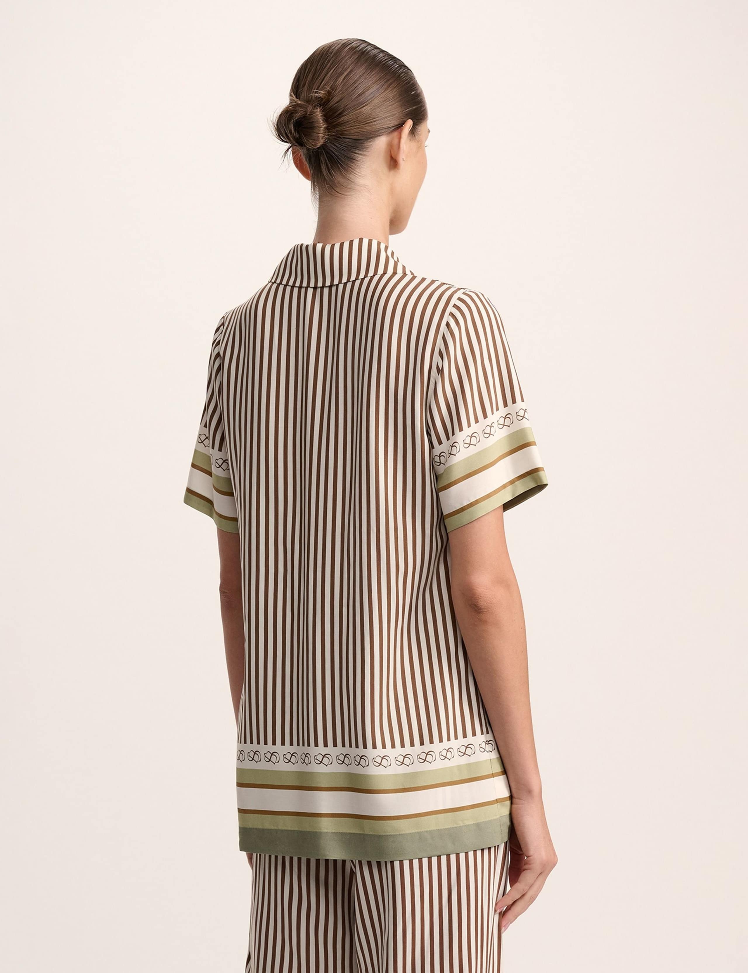 Relaxed Striped Short Sleeve Blazer 4 of 5