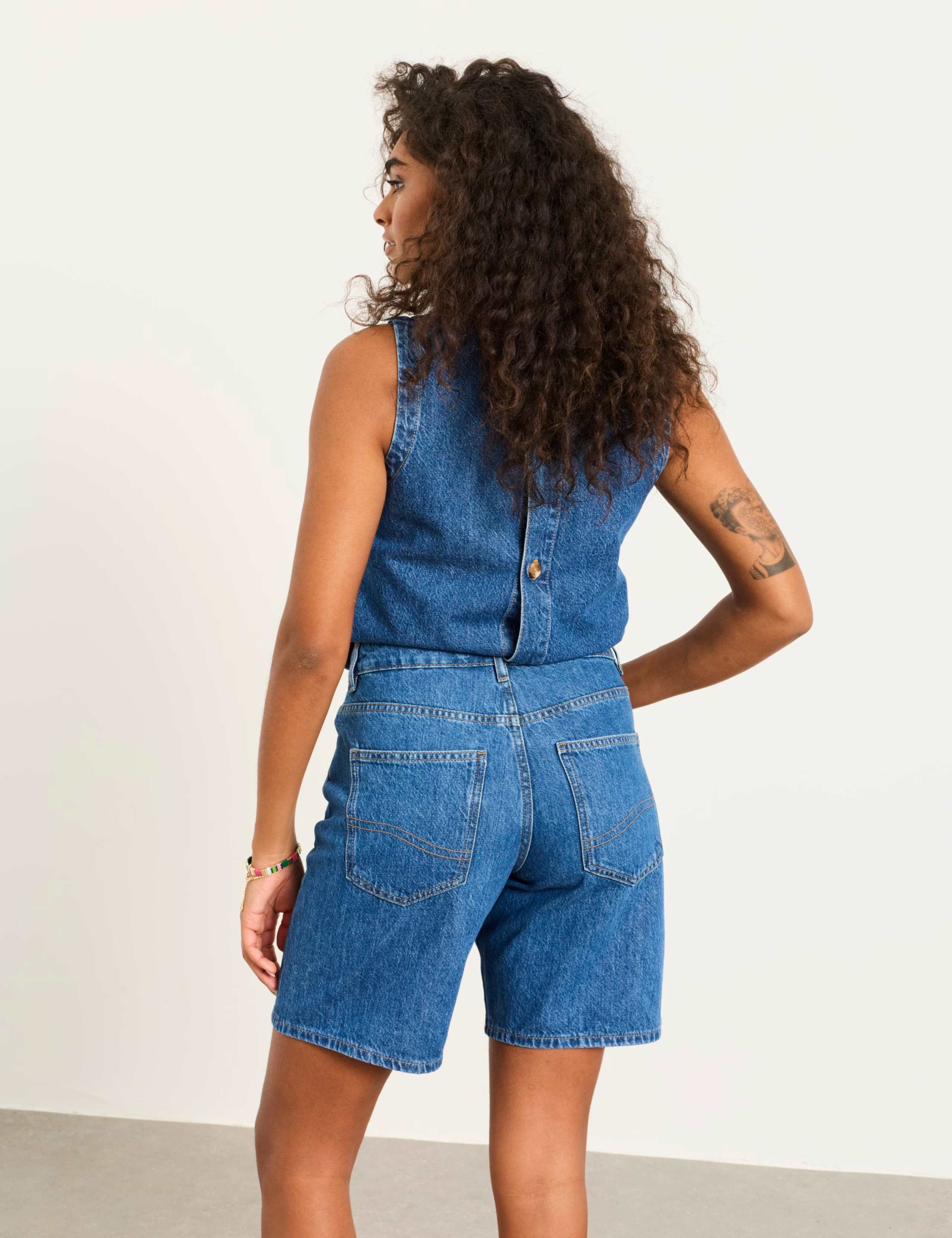 Pure Cotton Denim Bermuda Shorts 3 of 6