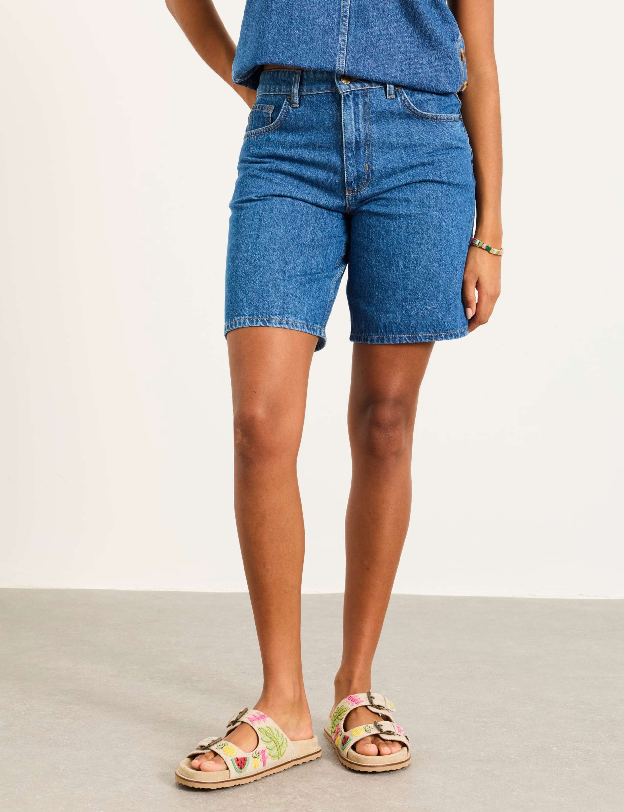 Pure Cotton Denim Bermuda Shorts 5 of 6
