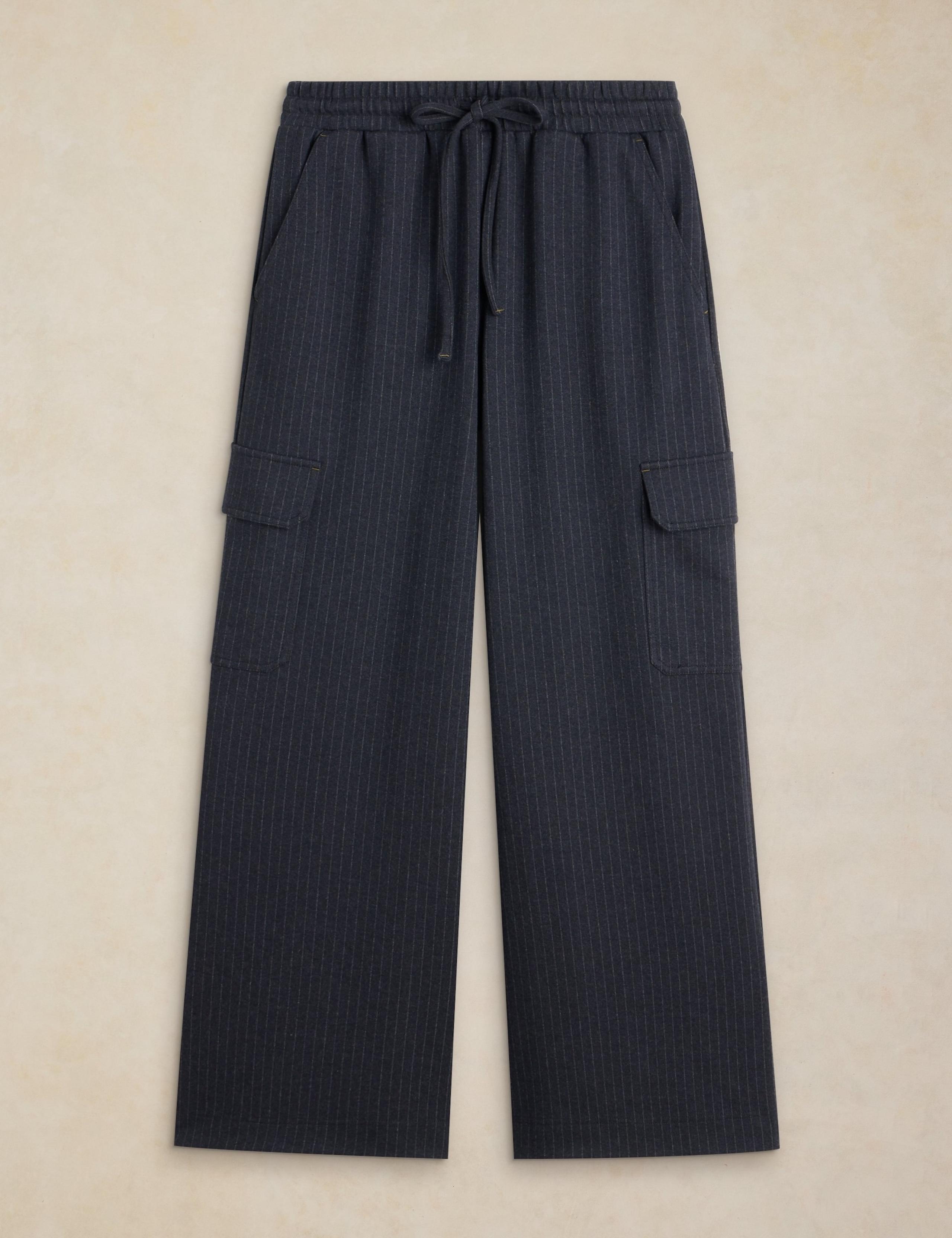 Striped Drawstring Wide Leg Trousers 2 of 6
