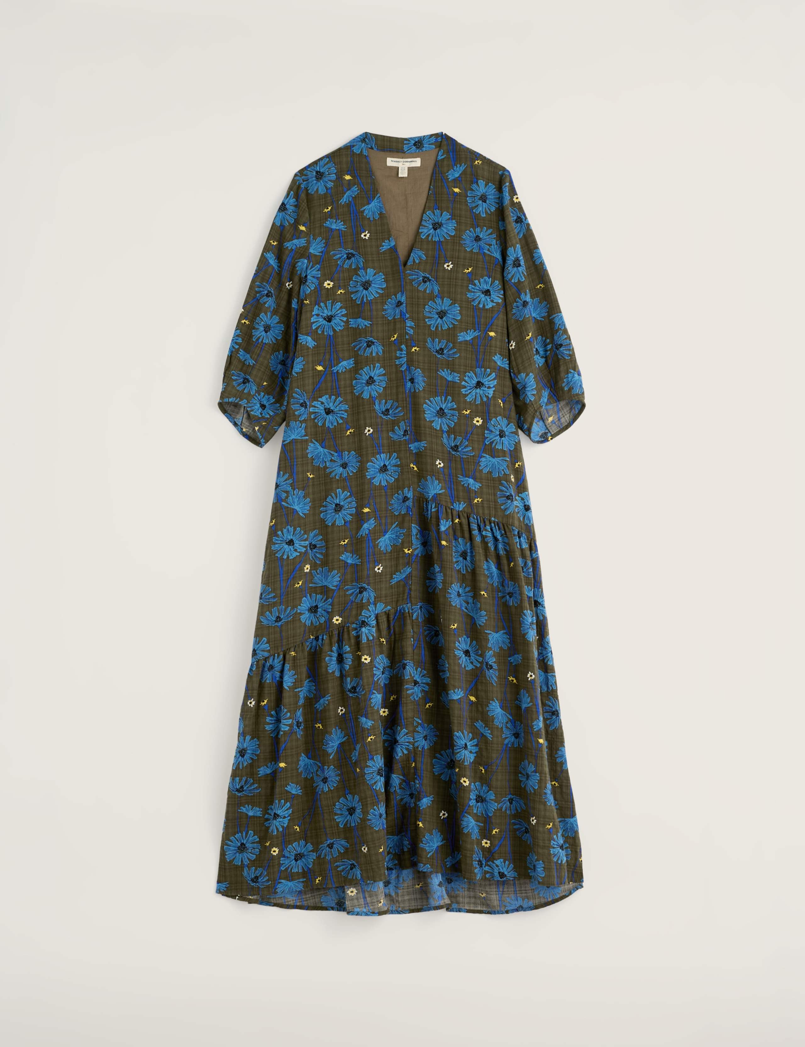 Cotton Rich Floral Midaxi Tiered Dress 2 of 5