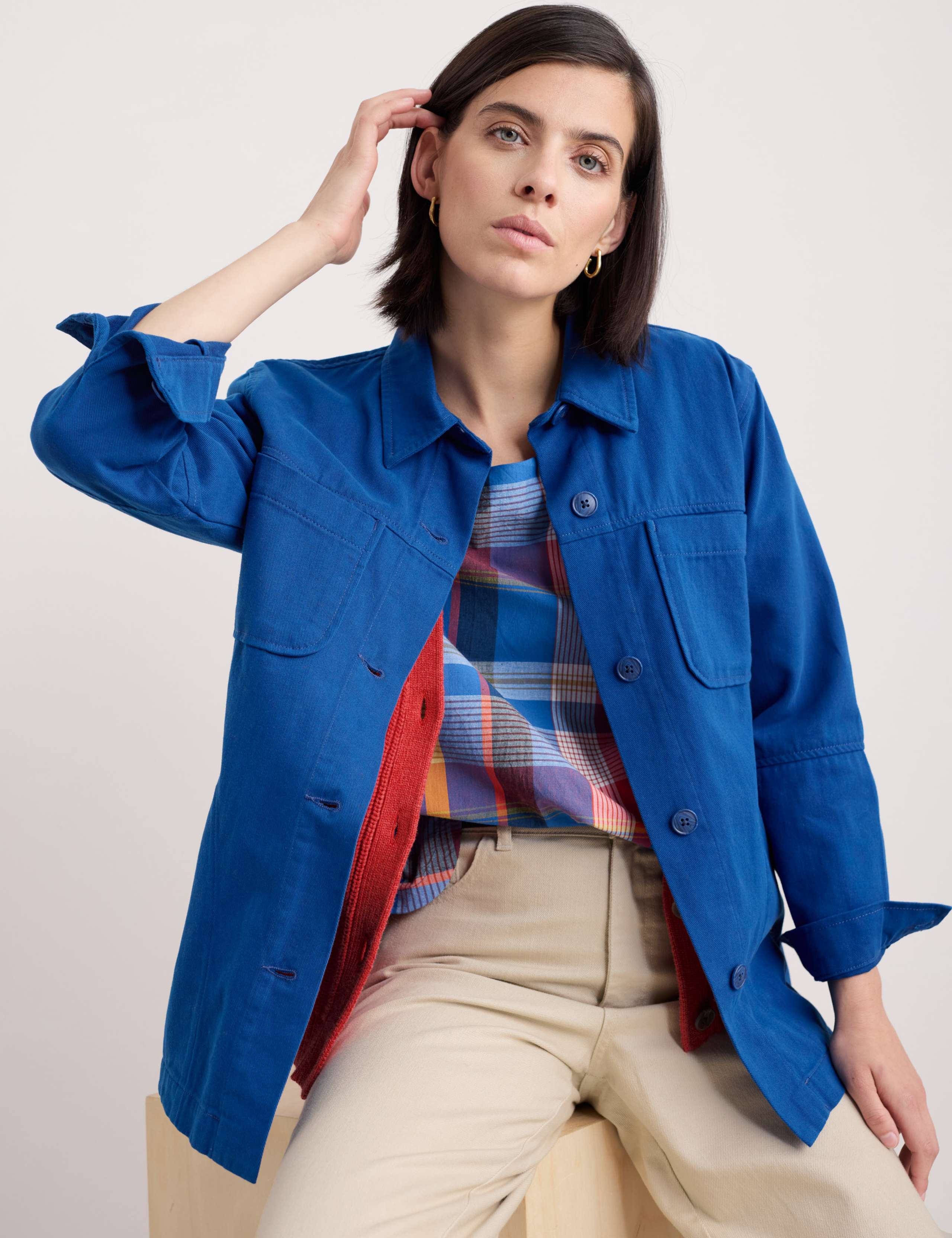 Pure Cotton Oversized Utility Jacket 3 of 4