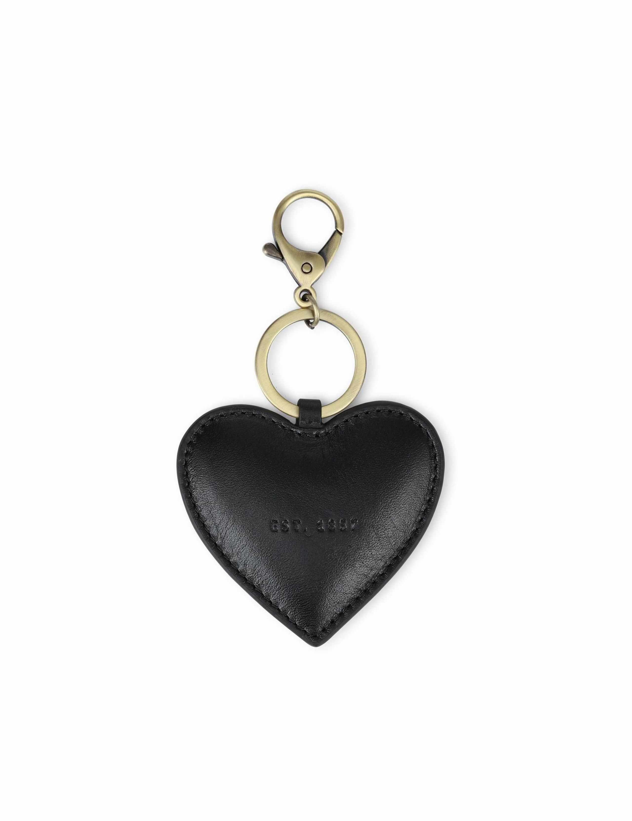 Heart Shaped Leather Keyring 2 of 3