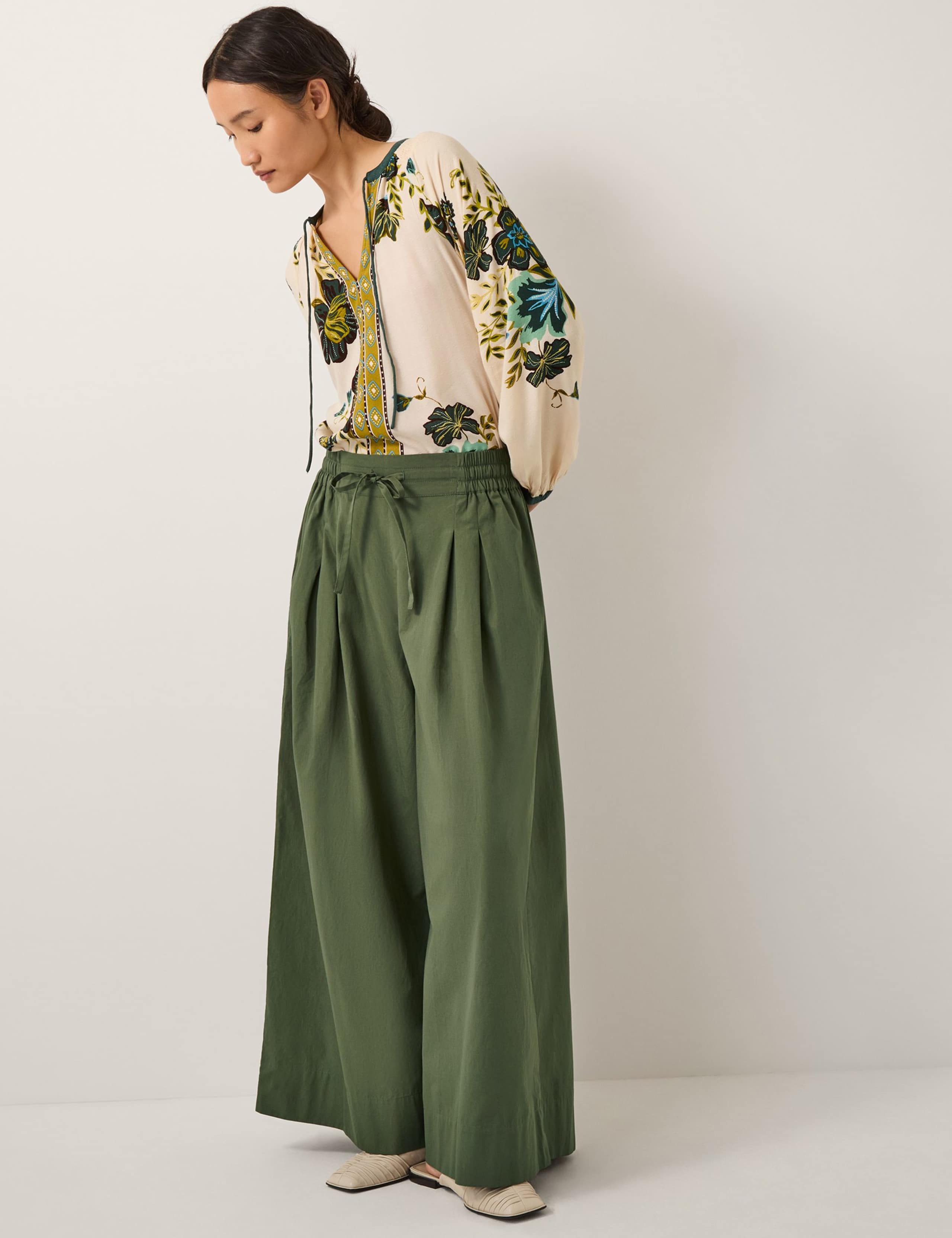 Floral Tie Neck Top 2 of 4