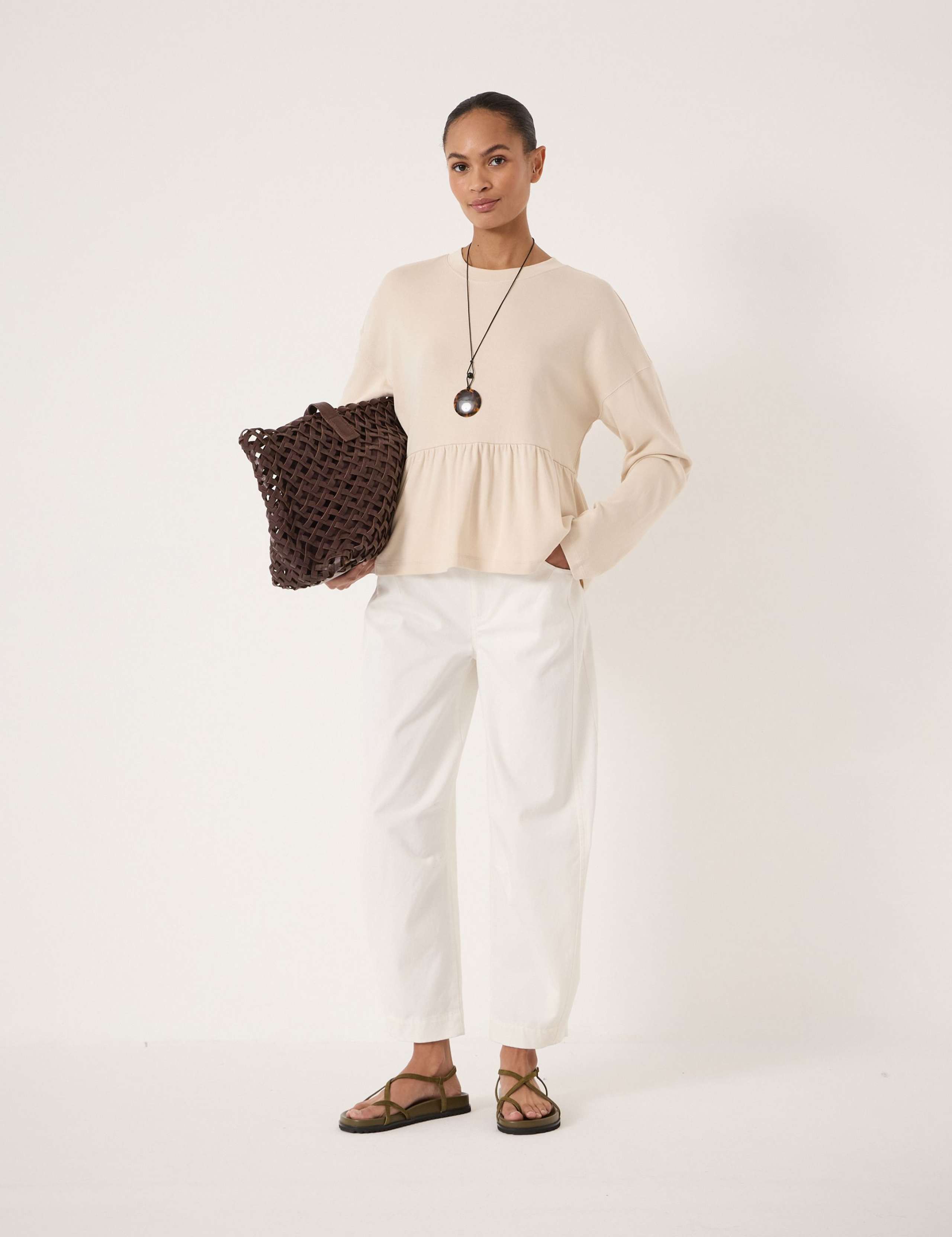 Pure Cotton Peplum Top 3 of 5